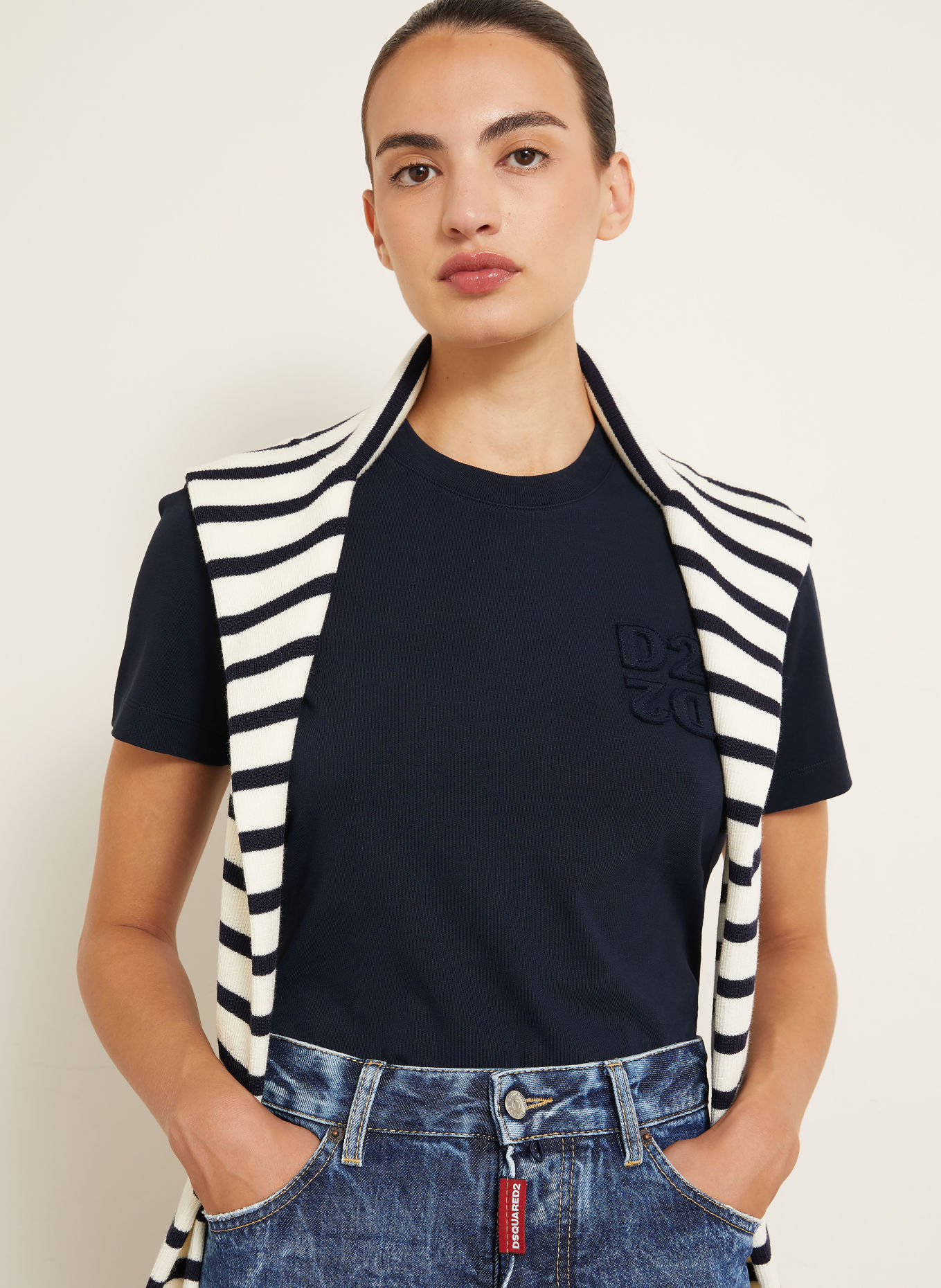 DSQUARED2 T-shirt: BLEU FONCÉ