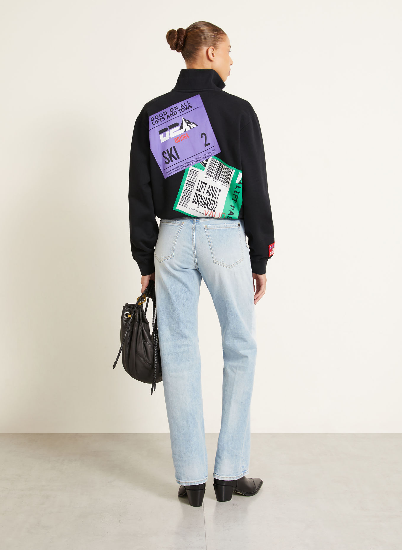 DSQUARED2 Jeansy wide leg SAN DIEGO: 470 NAVY BLUE