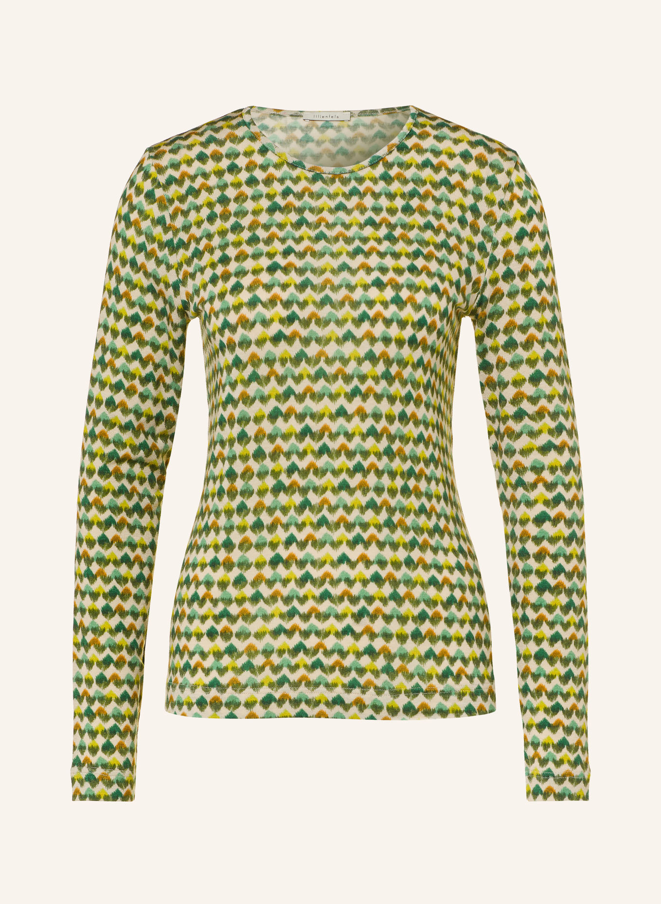 lilienfels Long-sleeve shirt: GREEN / CREAM / LIGHT GREEN