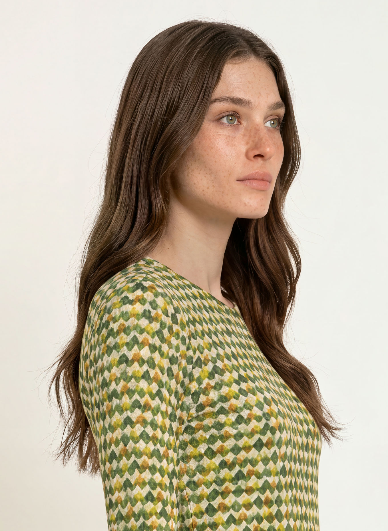 lilienfels Long-sleeve shirt: GREEN / CREAM / LIGHT GREEN