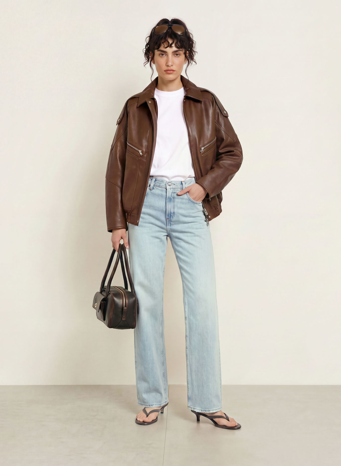 HAIKURE Wide leg jeans BONNIE: L961S MARFA BLUE SR