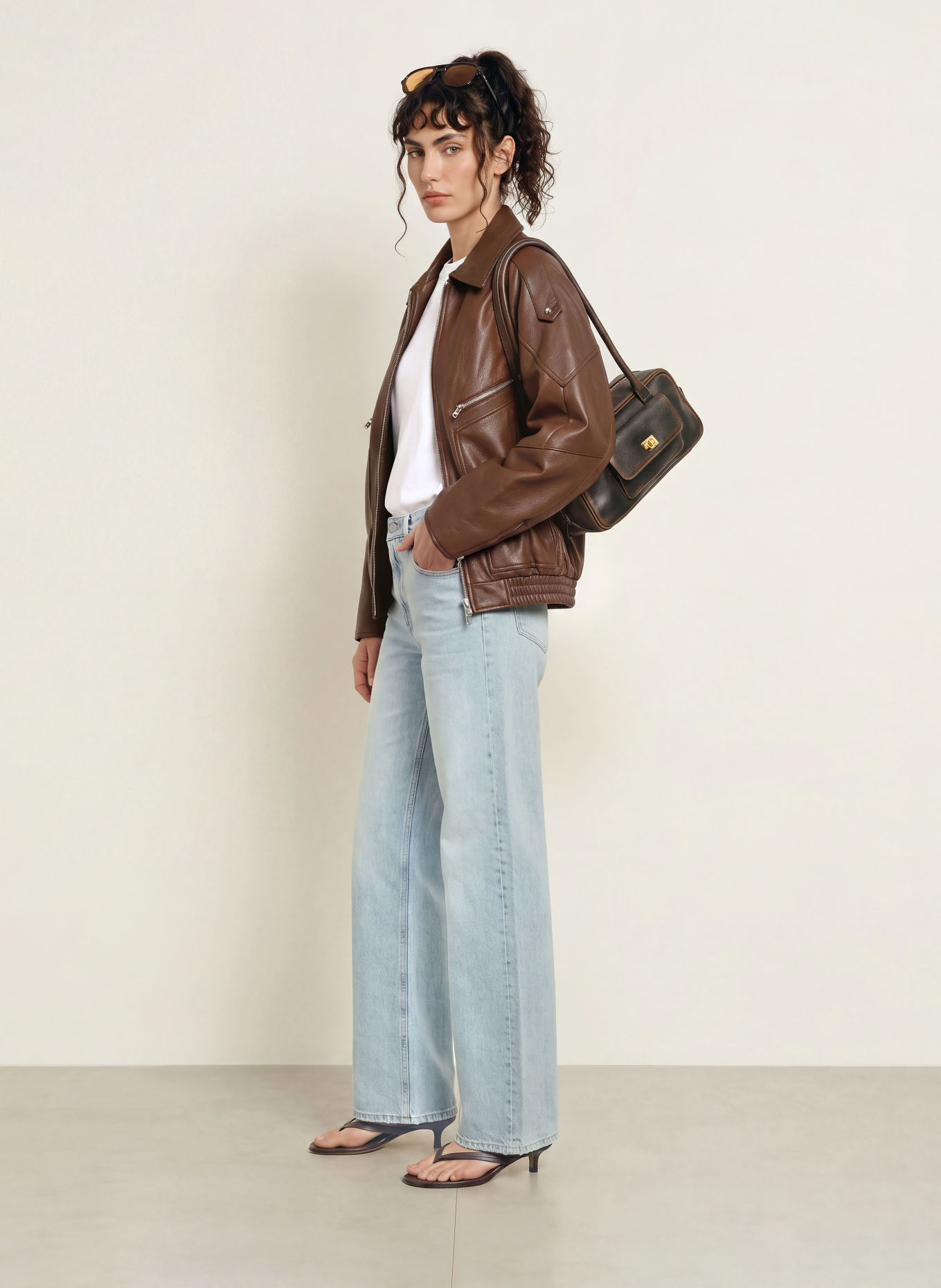 HAIKURE Wide leg jeans BONNIE: L961S MARFA BLUE SR