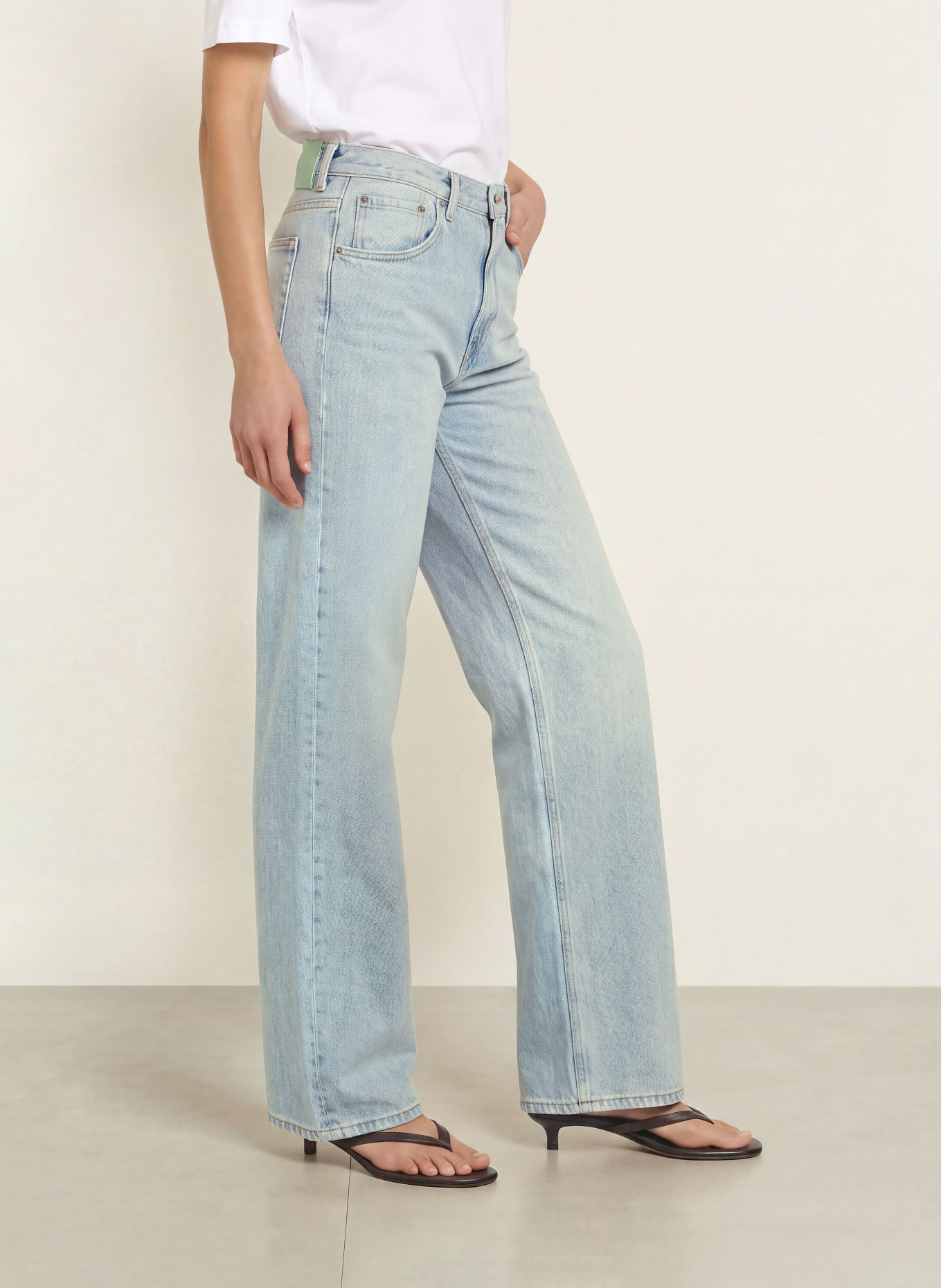 HAIKURE Wide leg jeans BONNIE: L961S MARFA BLUE SR