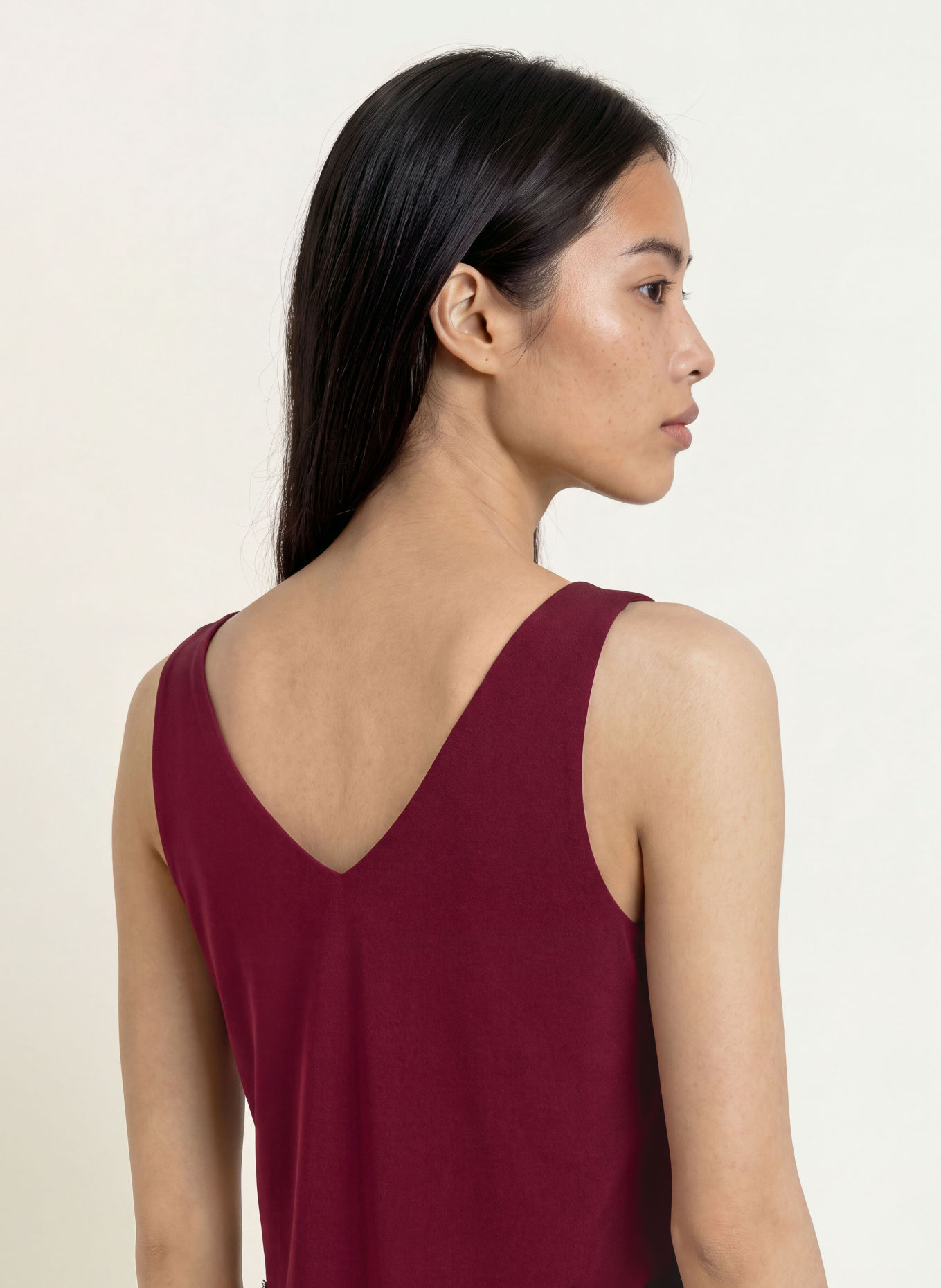 Miss Lagotte Blousetop met kant: DONKERROOD / ZWART
