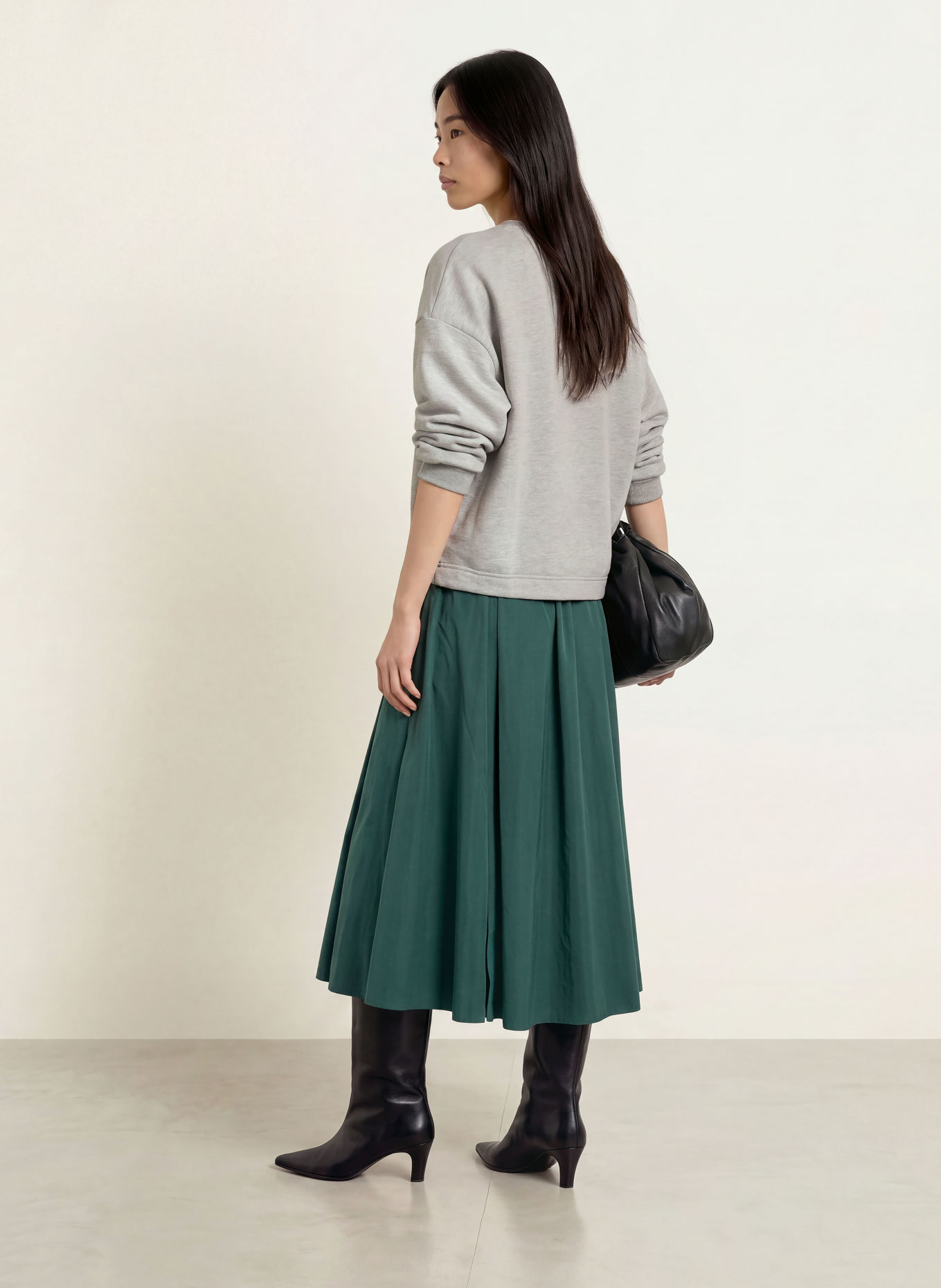 Miss Lagotte Sweatshirt: LICHTGRIJS / PETROL