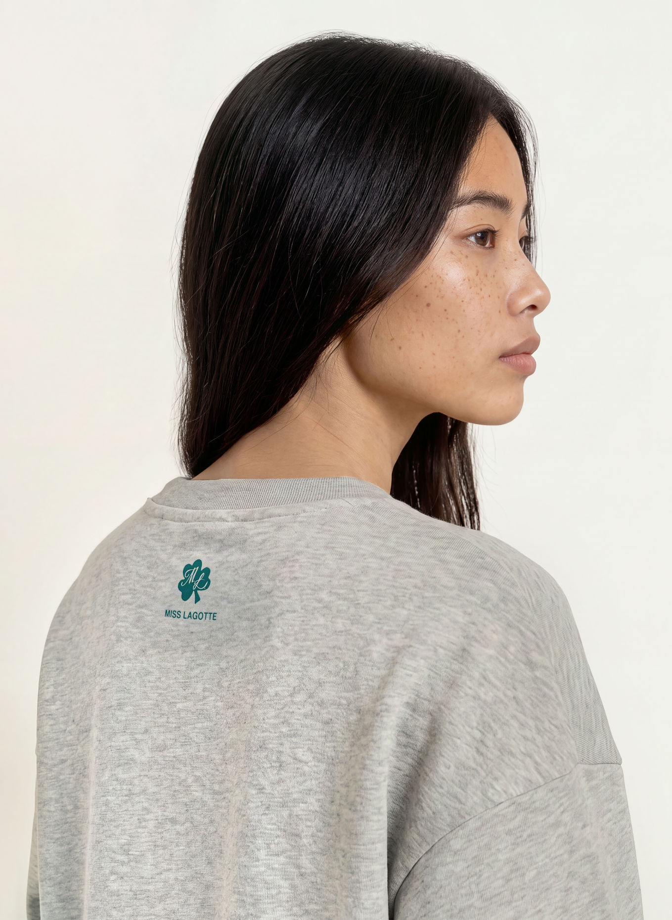 Miss Lagotte Sweatshirt: LICHTGRIJS / PETROL