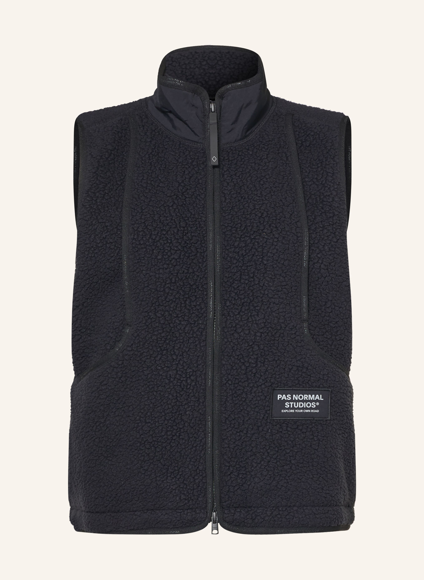 PAS NORMAL STUDIOS Veste sans manches en fourrure synthétique OFF RACE: NOIR