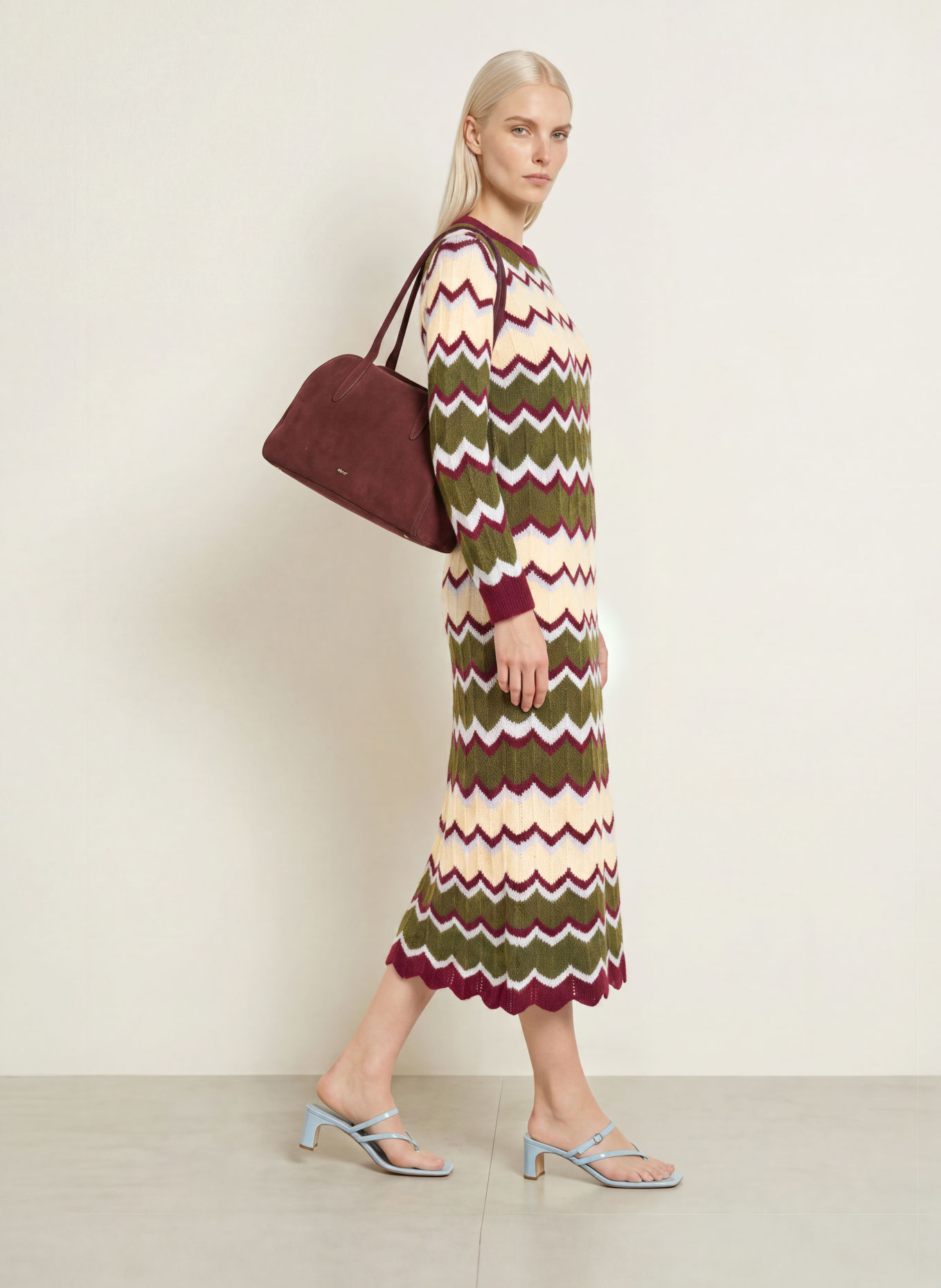 miss goodlife Strickkleid: DUNKELGRÜN / DUNKELROT / HELLBLAU