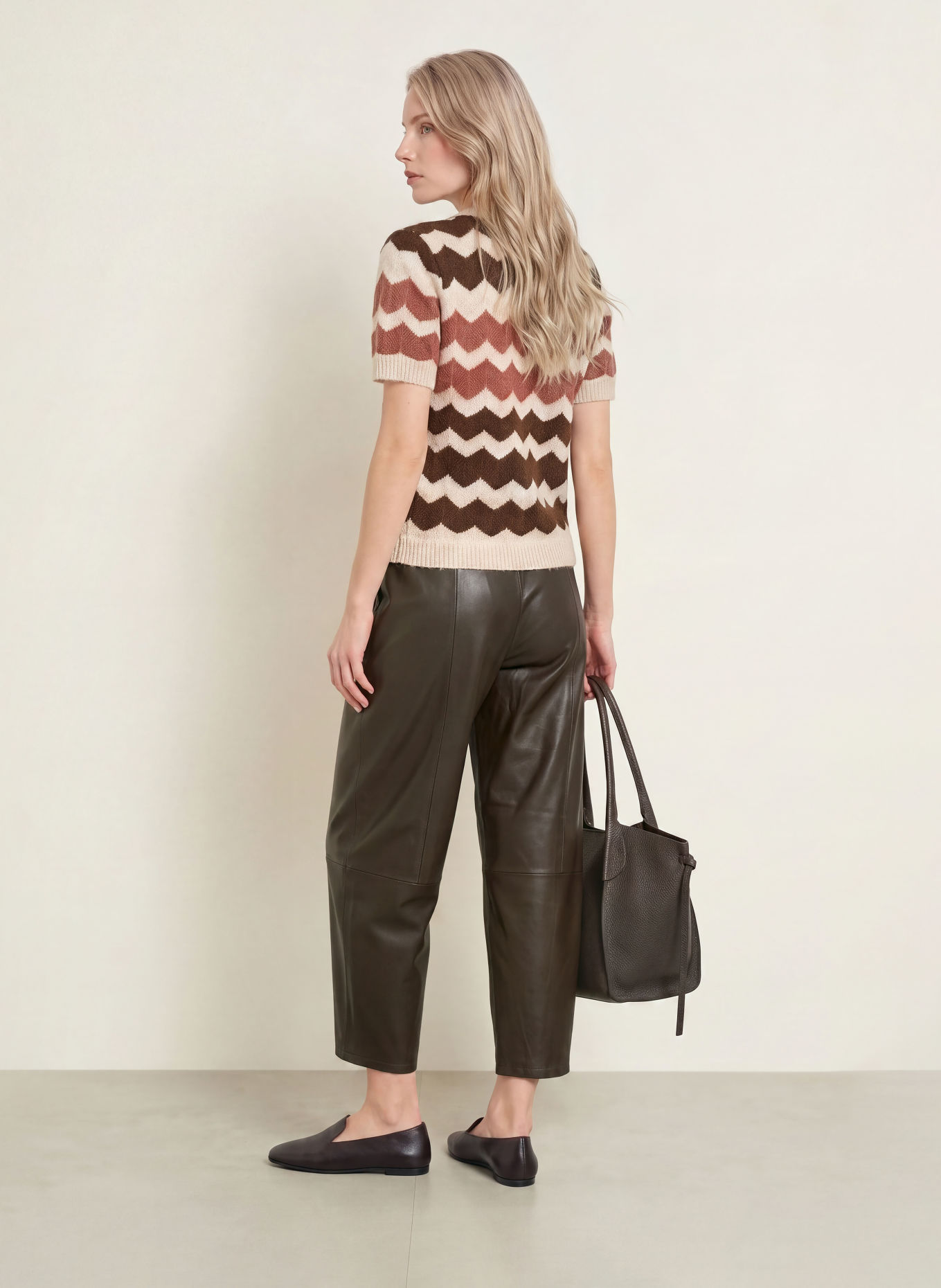 miss goodlife Strickshirt: DUNKELBRAUN / ALTROSA / CREME