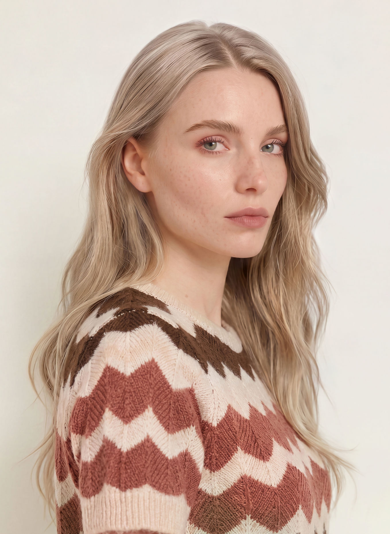 miss goodlife Strickshirt: DUNKELBRAUN / ALTROSA / CREME