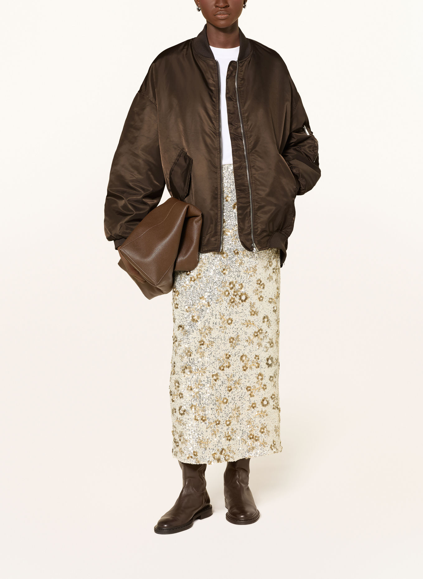miss goodlife Bomber jacket: DARK BROWN