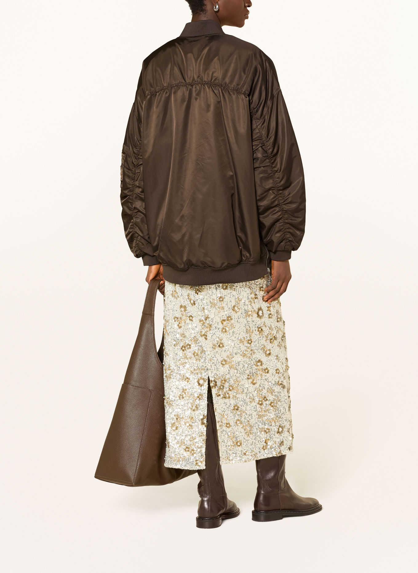 miss goodlife Bomber jacket: DARK BROWN