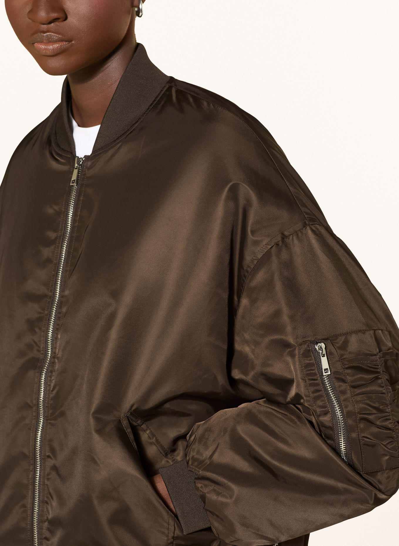 miss goodlife Bomber jacket: DARK BROWN