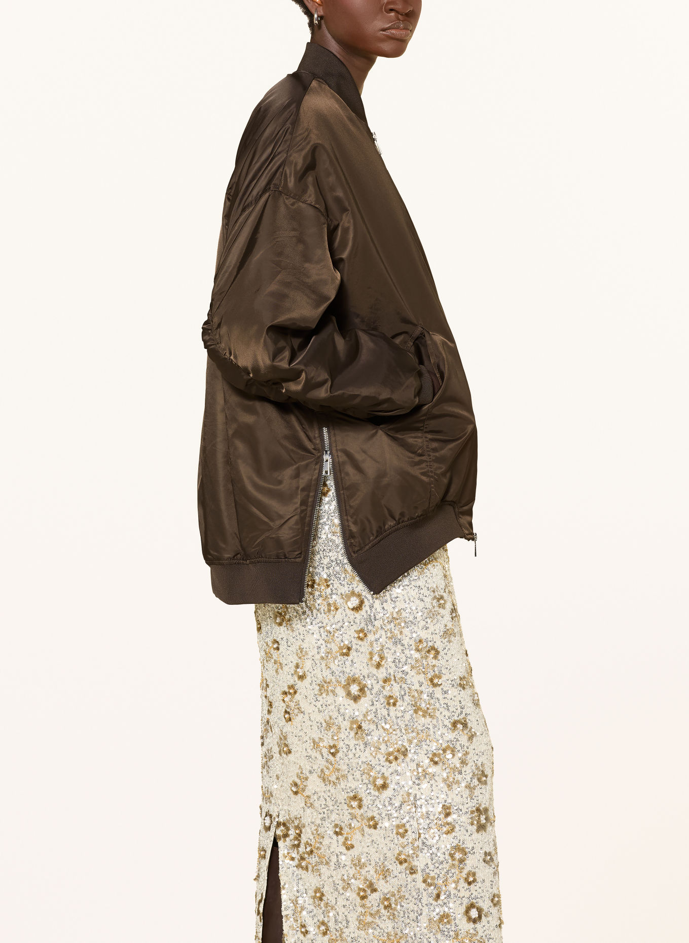 miss goodlife Bomber jacket: DARK BROWN
