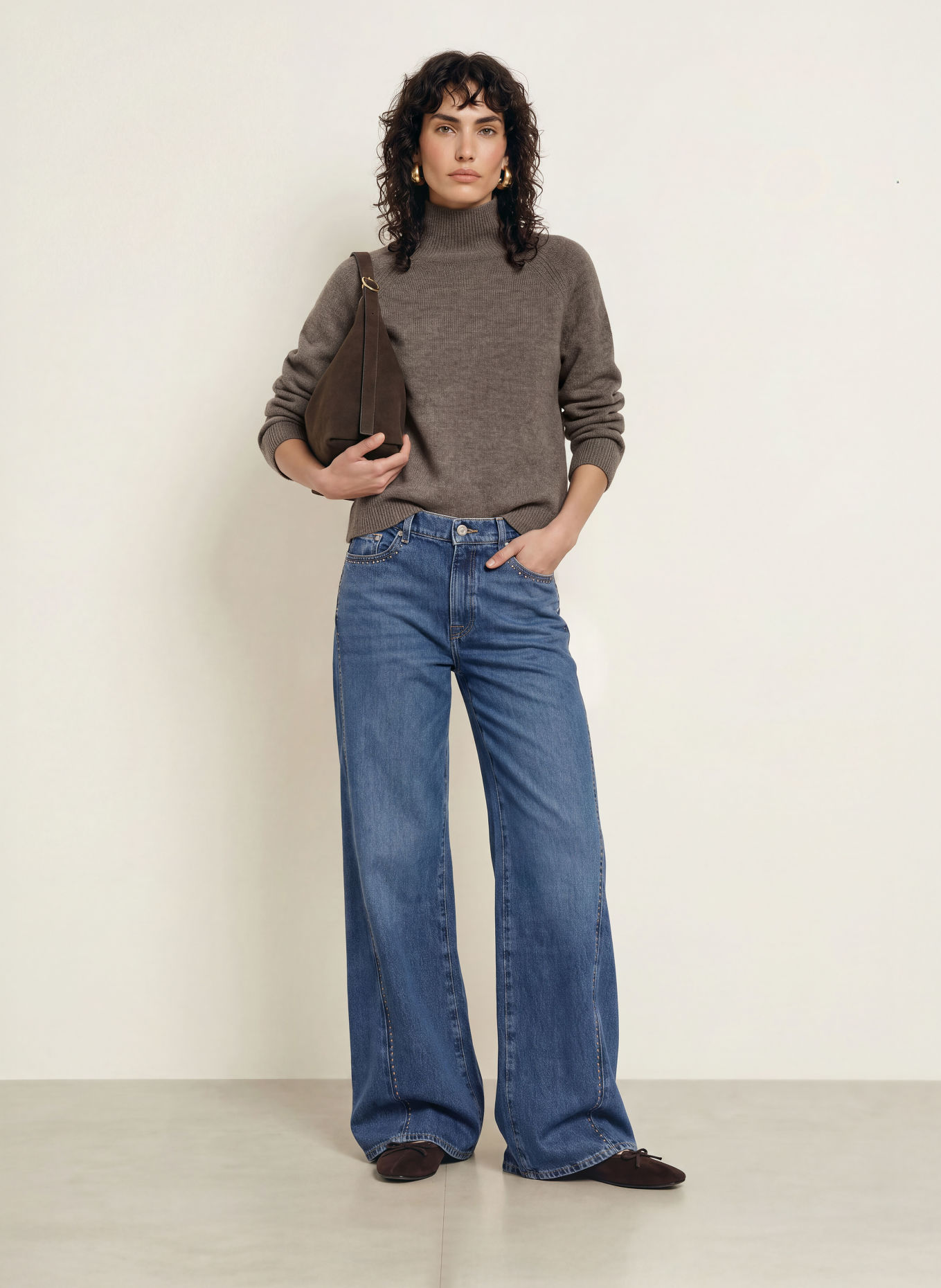LADNERI Pullover SERENA mit Cashmere: TAUPE