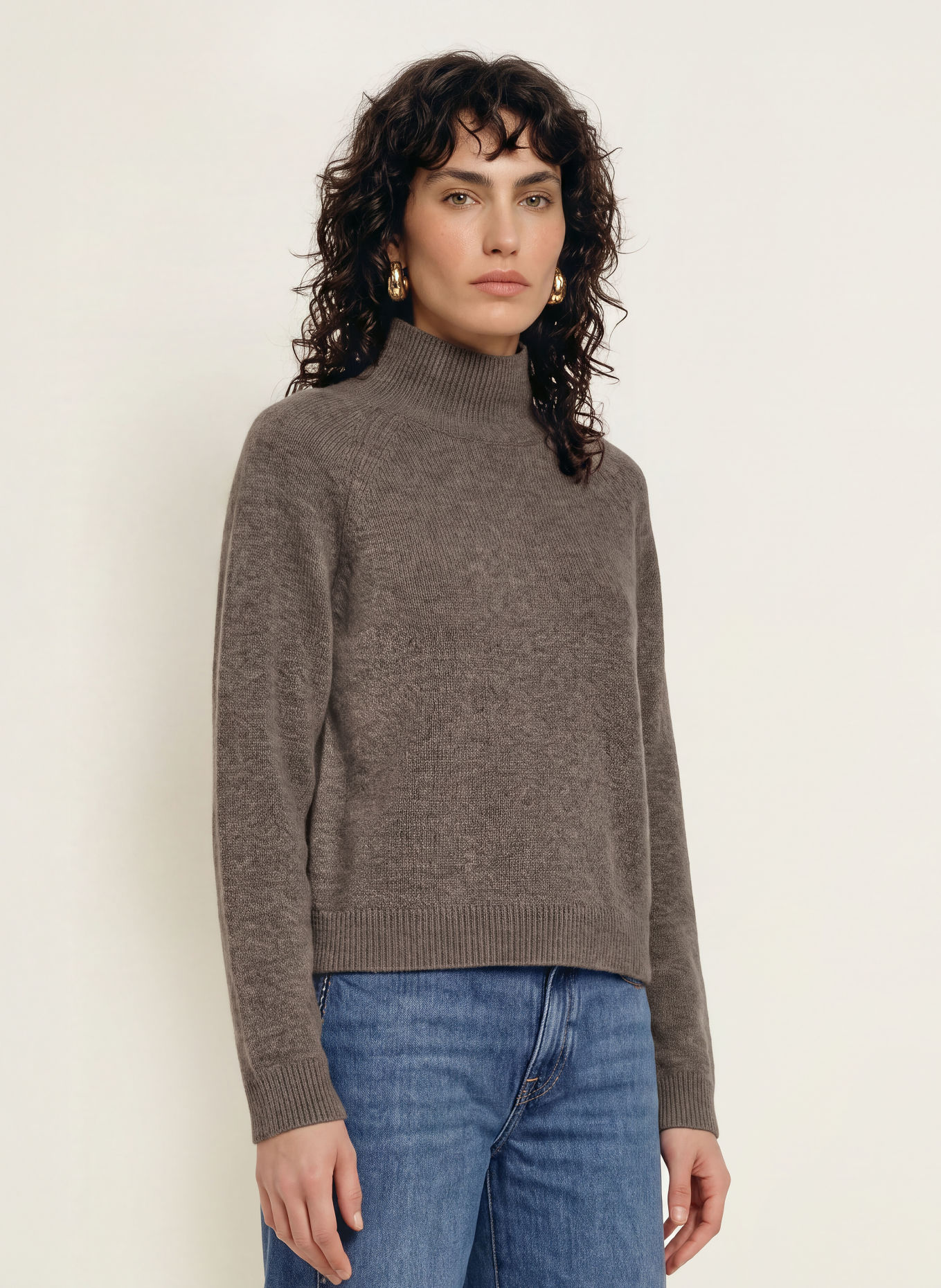 LADNERI Pullover SERENA mit Cashmere: TAUPE
