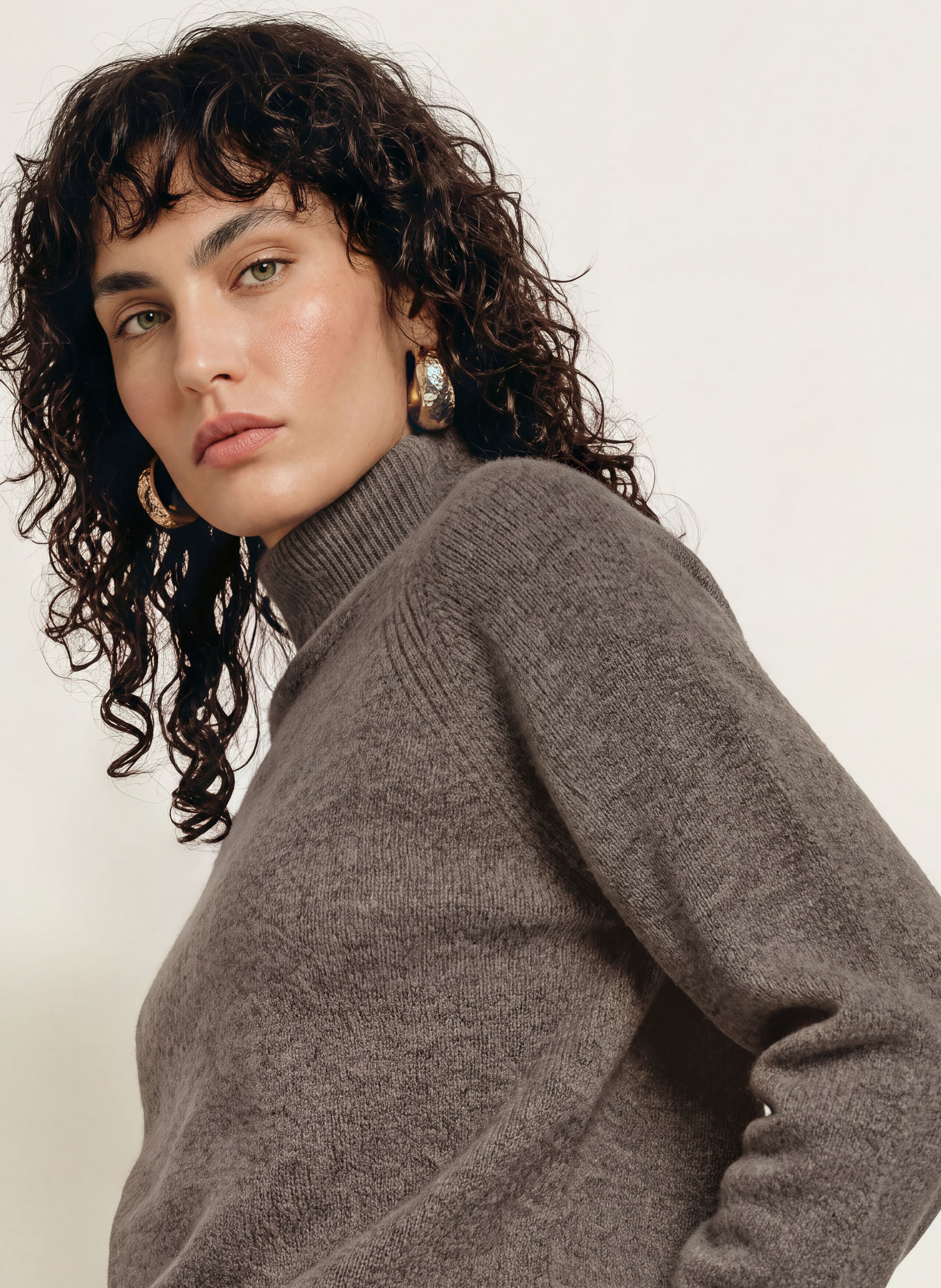 LADNERI Pullover SERENA mit Cashmere: TAUPE