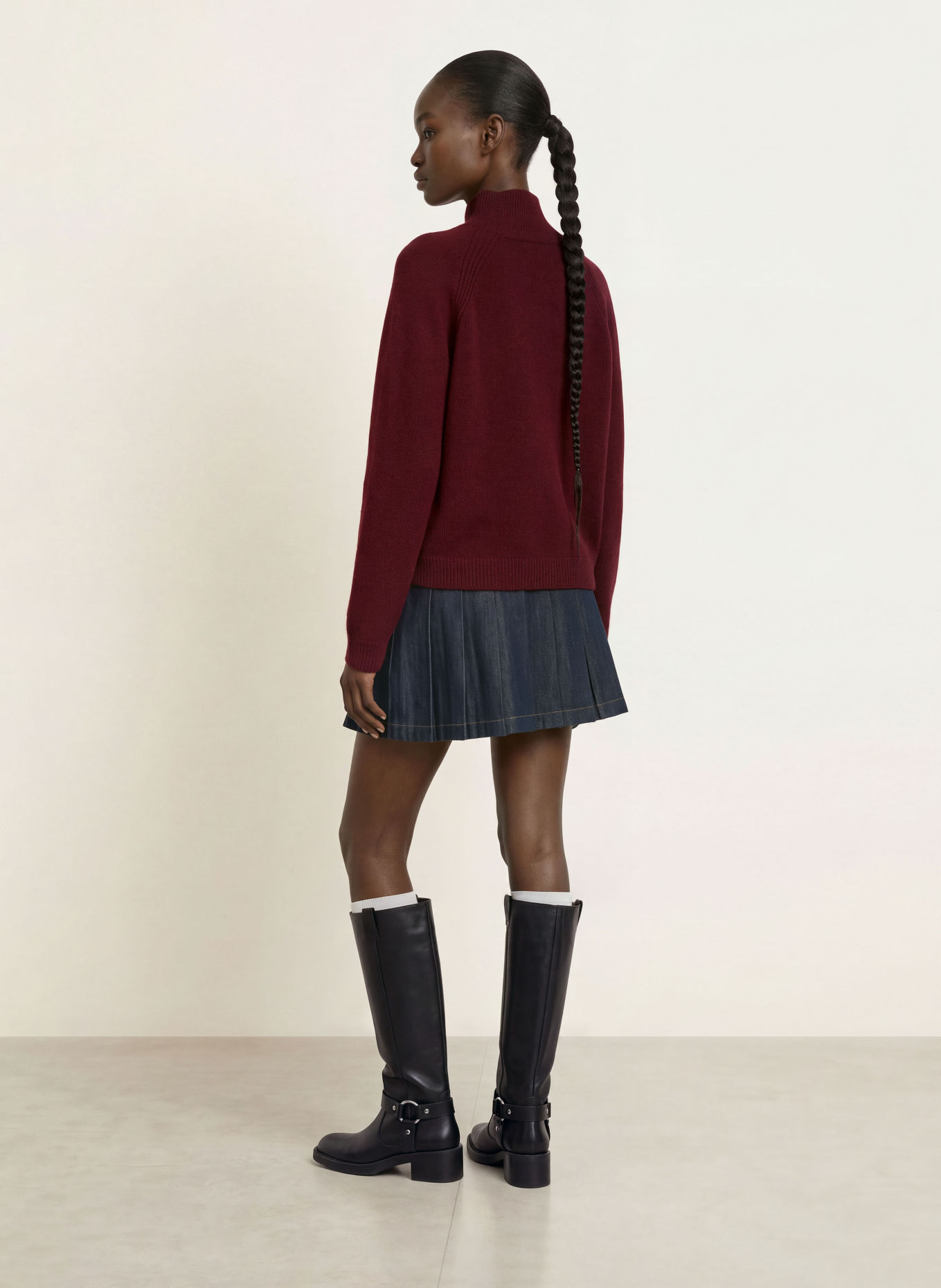 LADNERI Pullover SERENA mit Cashmere: DUNKELROT