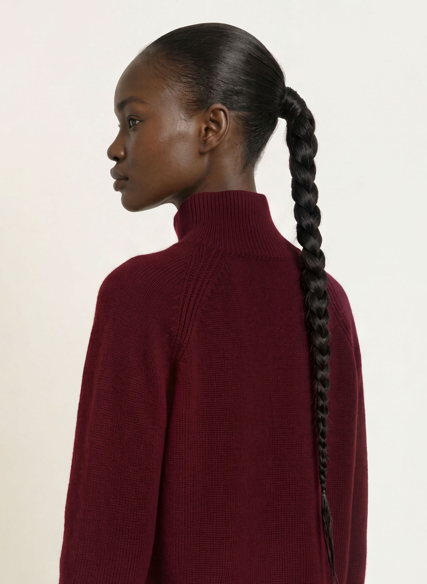 LADNERI Pullover SERENA mit Cashmere: DUNKELROT