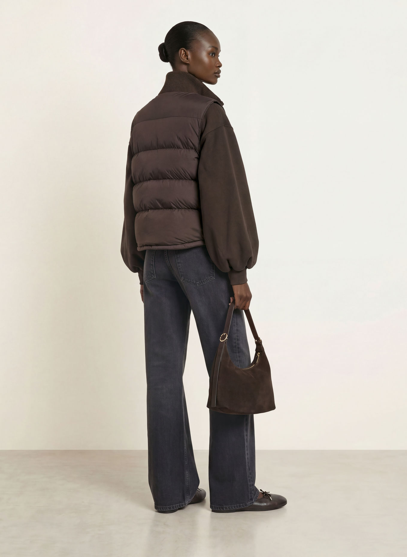 LADNERI Lightweight-Daunenweste AURAY: DUNKELBRAUN