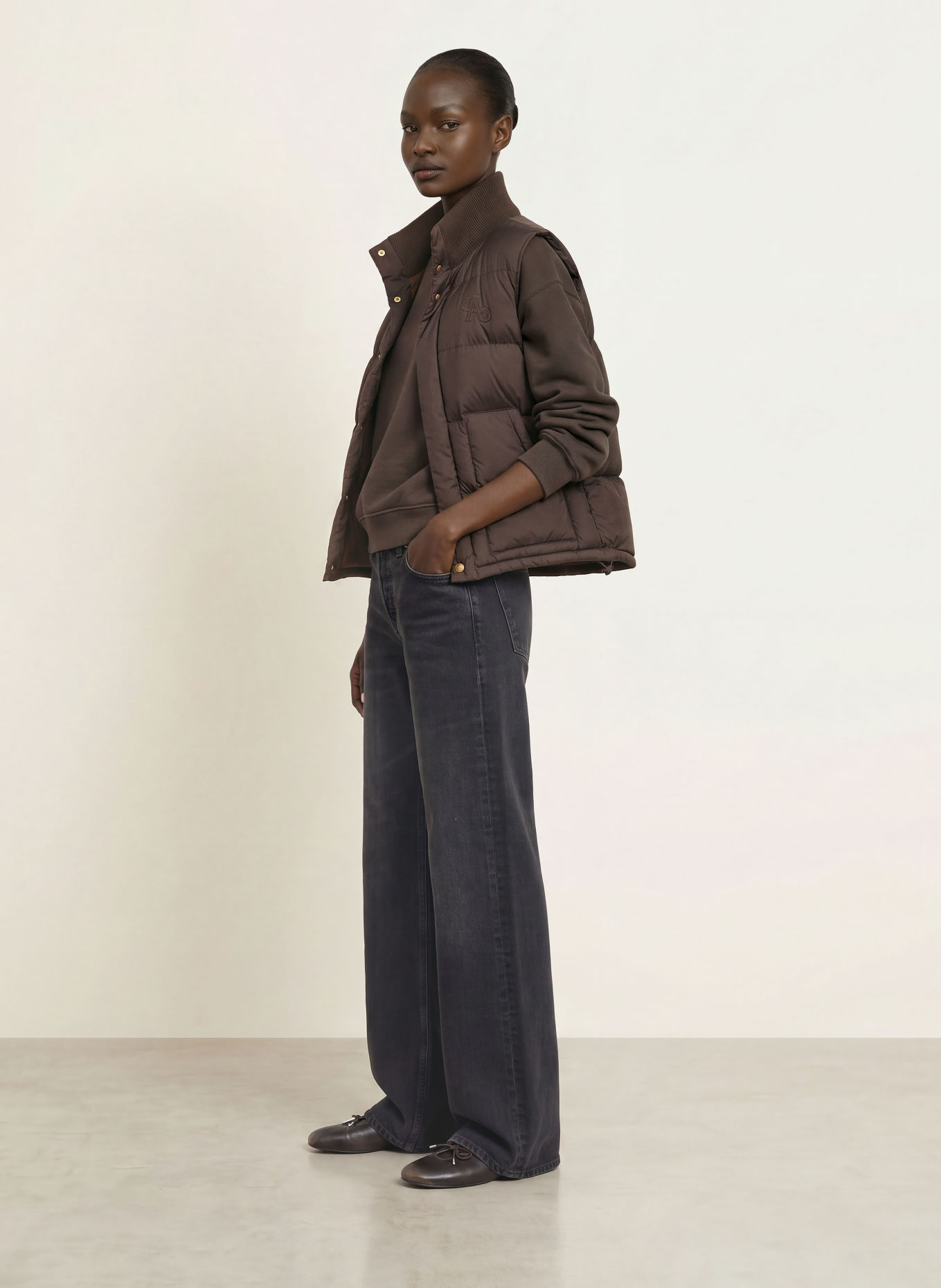 LADNERI Lightweight-Daunenweste AURAY: DUNKELBRAUN