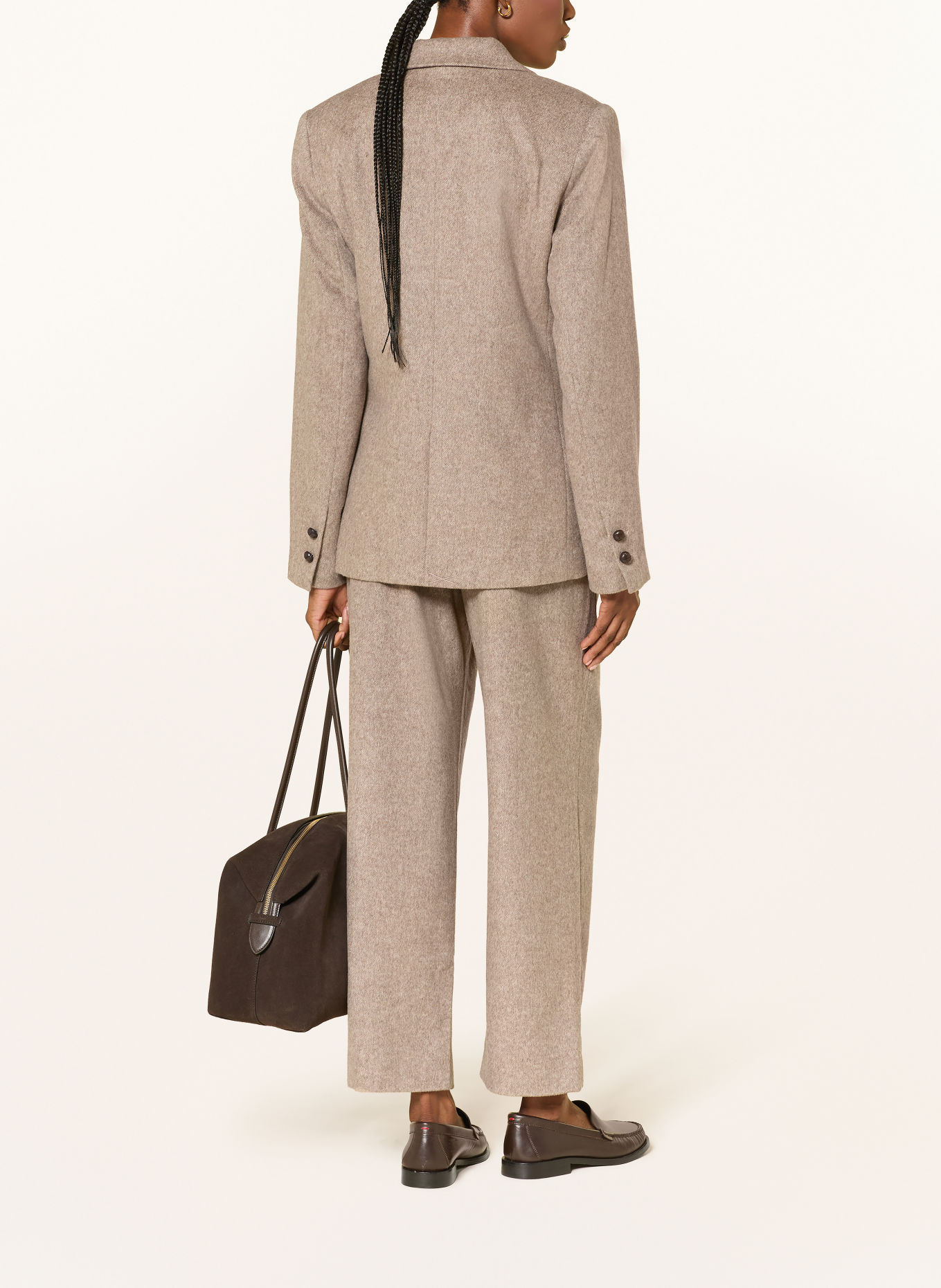 LADNERI Broek BARREL: TAUPE