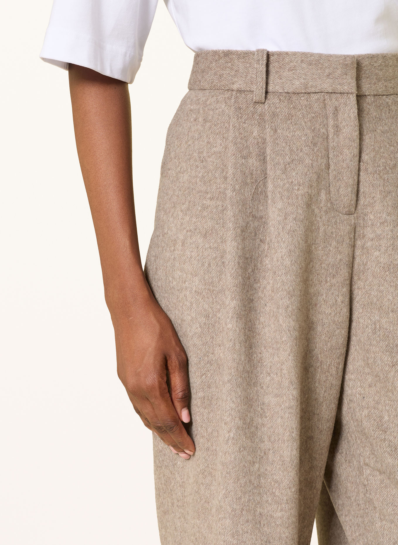 LADNERI Broek BARREL: TAUPE