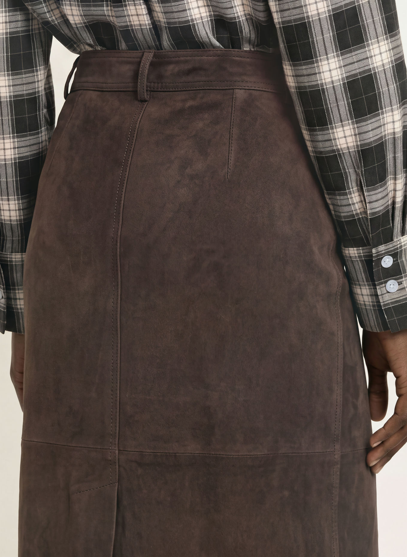 LADNERI Lederrock LEDA: DUNKELBRAUN