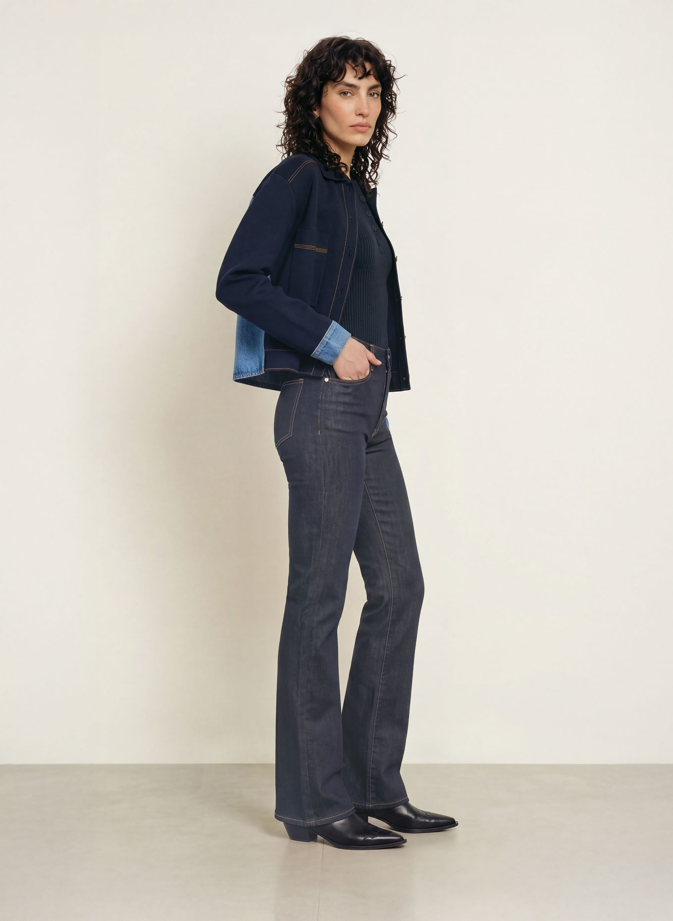 CITIZENS of HUMANITY Jeansy bootcut LILAH: inkrn inky rinse (dk indigo)