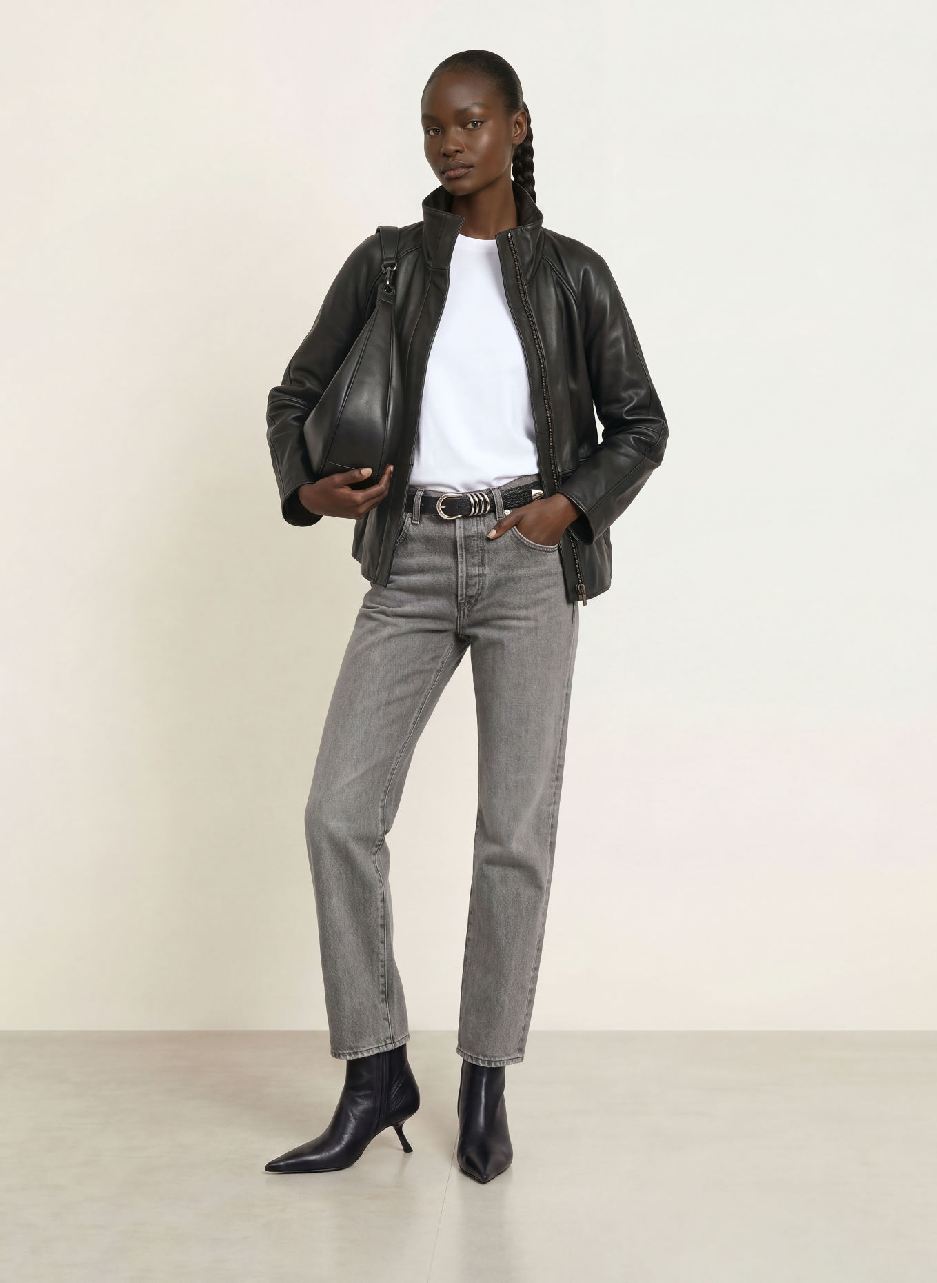 CITIZENS of HUMANITY Jeansy straight 90S FRENCH: lumie lumiere (washed black)