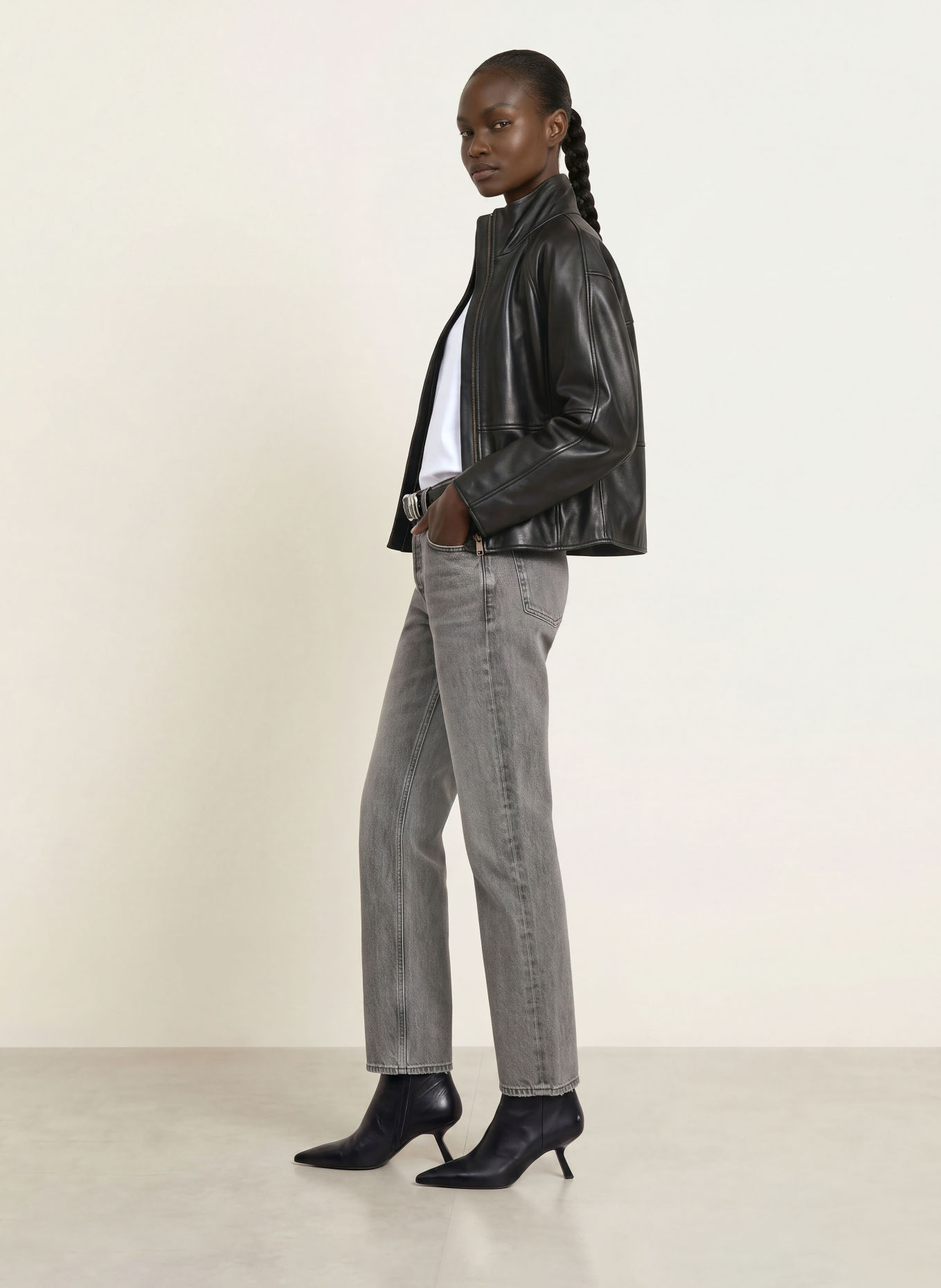 CITIZENS of HUMANITY Jeansy straight 90S FRENCH: lumie lumiere (washed black)