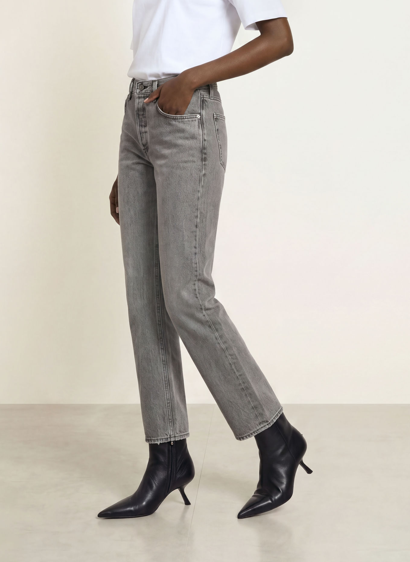 CITIZENS of HUMANITY Jeansy straight 90S FRENCH: lumie lumiere (washed black)