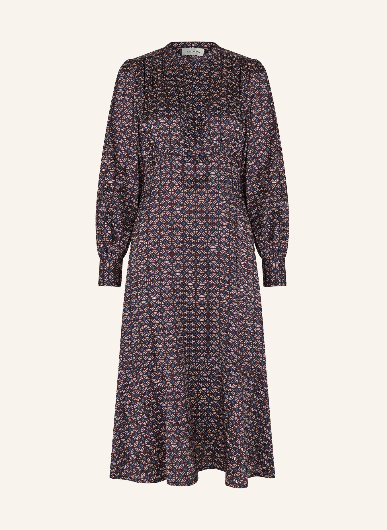 dea kudibal Robe RUDY en soie: BLEU FONCÉ / ROSÉ / ROUGE FONCÉ
