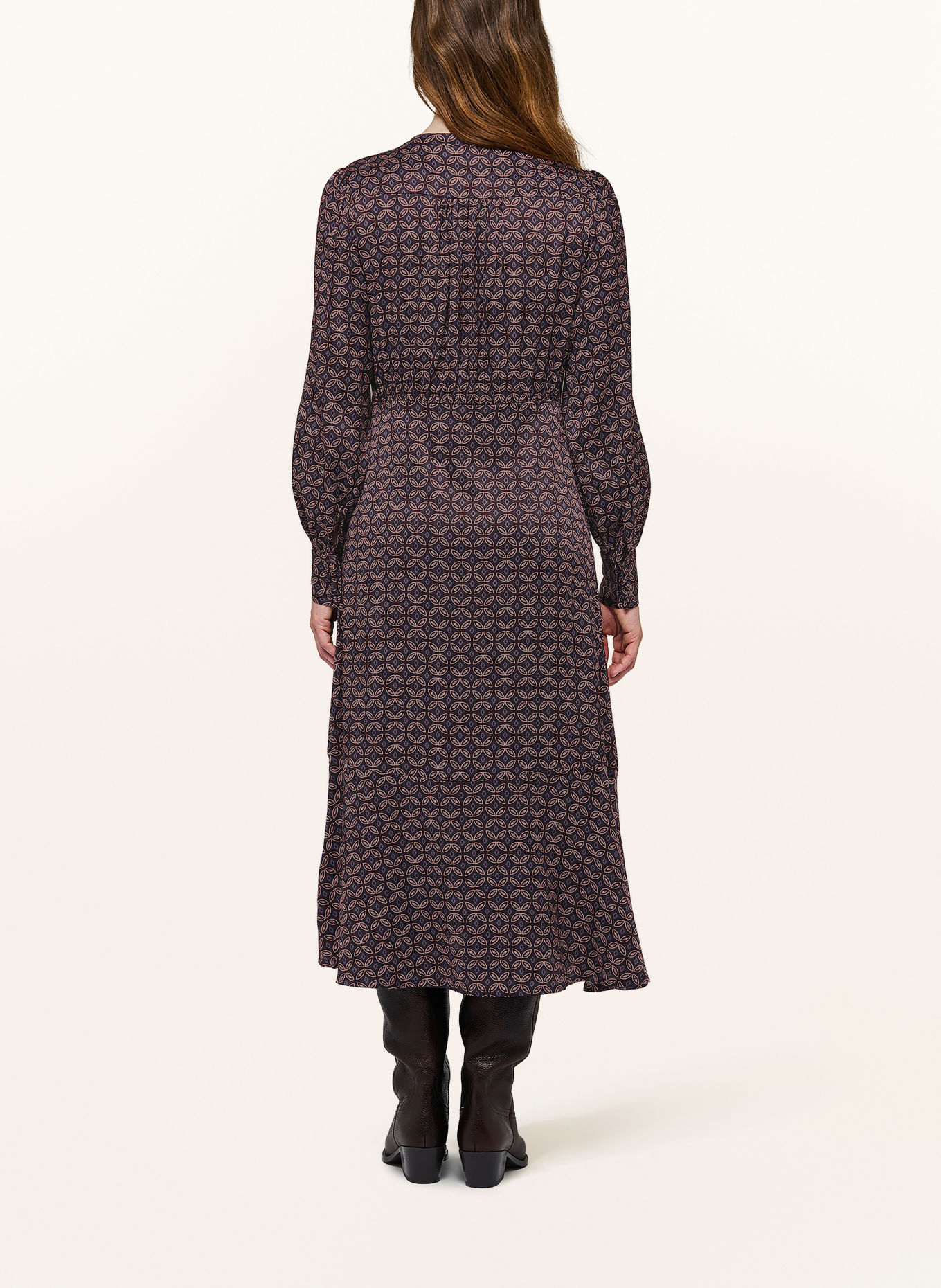 dea kudibal Robe RUDY en soie: BLEU FONCÉ / ROSÉ / ROUGE FONCÉ