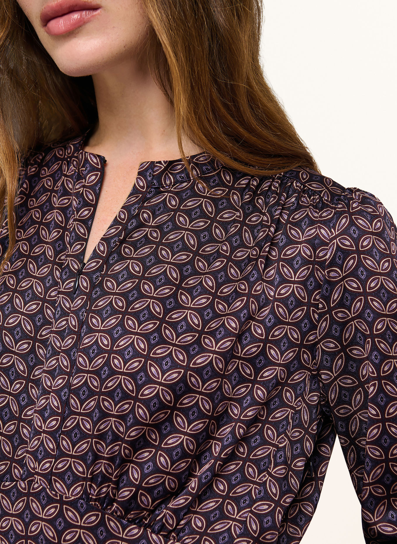 dea kudibal Robe RUDY en soie: BLEU FONCÉ / ROSÉ / ROUGE FONCÉ