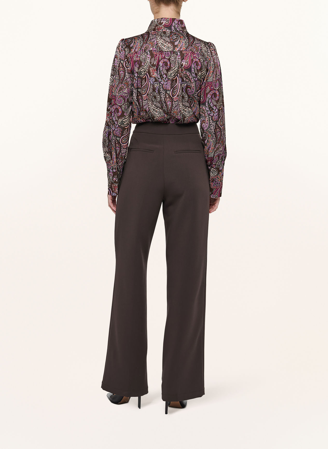 dea kudibal Bluse AMELIE med silke: MØRKEBRUN / BEIGE / LILLA