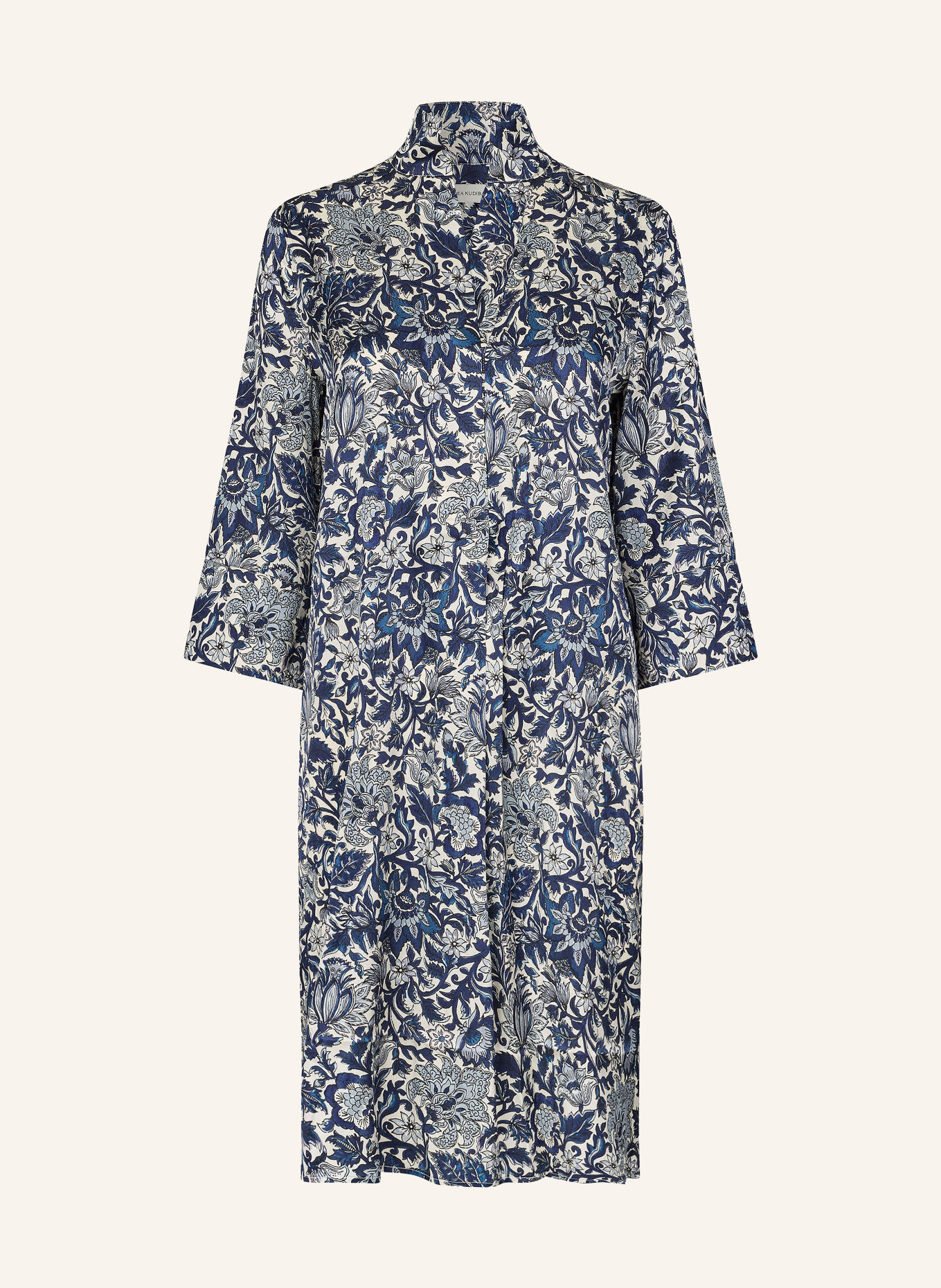 dea kudibal Kleid KAMILLES mit Seide und 3/4-Arm: DUNKELBLAU / ECRU / BLAUGRAU