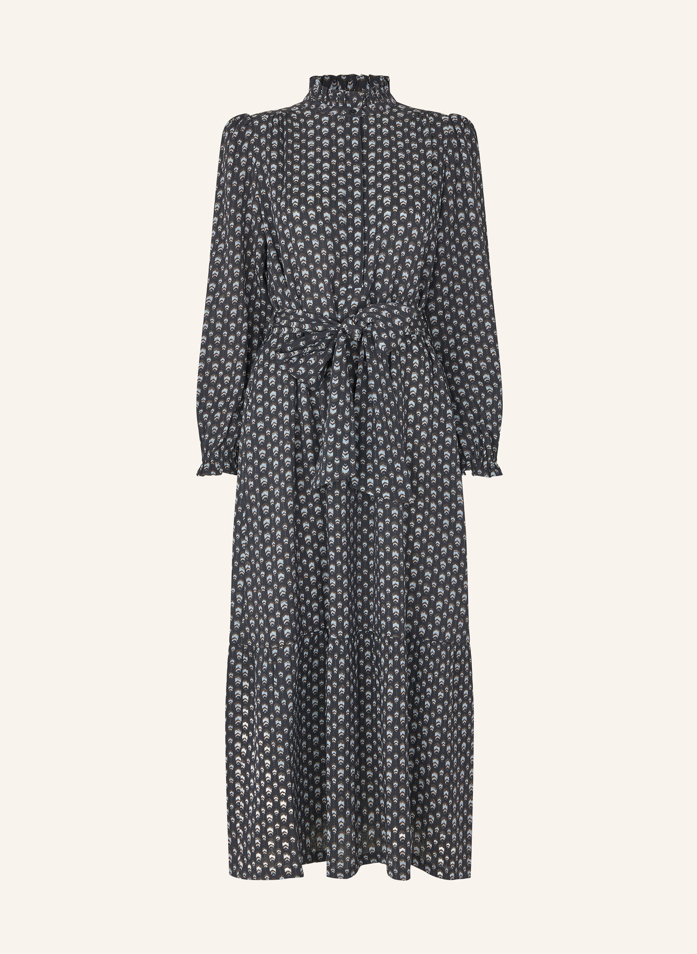 dea kudibal Kleid LORRAINE: DUNKELBLAU / BEIGE / WEISS