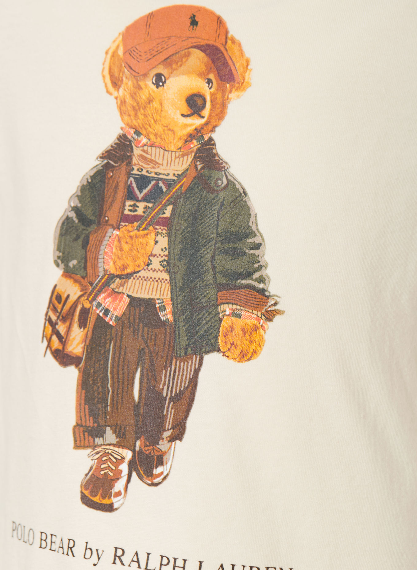 POLO RALPH LAUREN Tričko: KRÉMOVÁ / TMAVĚ ORANŽOVÁ / TMAVĚ ZELENÁ