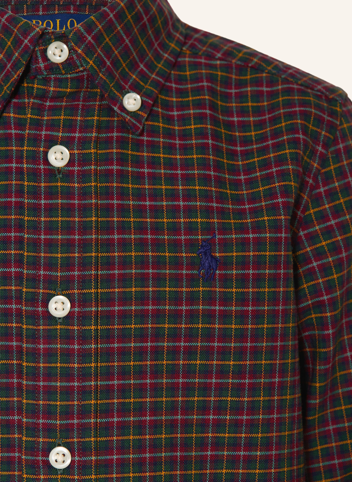 POLO RALPH LAUREN Chemise: GROEN / ROUGE FONCÉ / JAUNE FONCÉ
