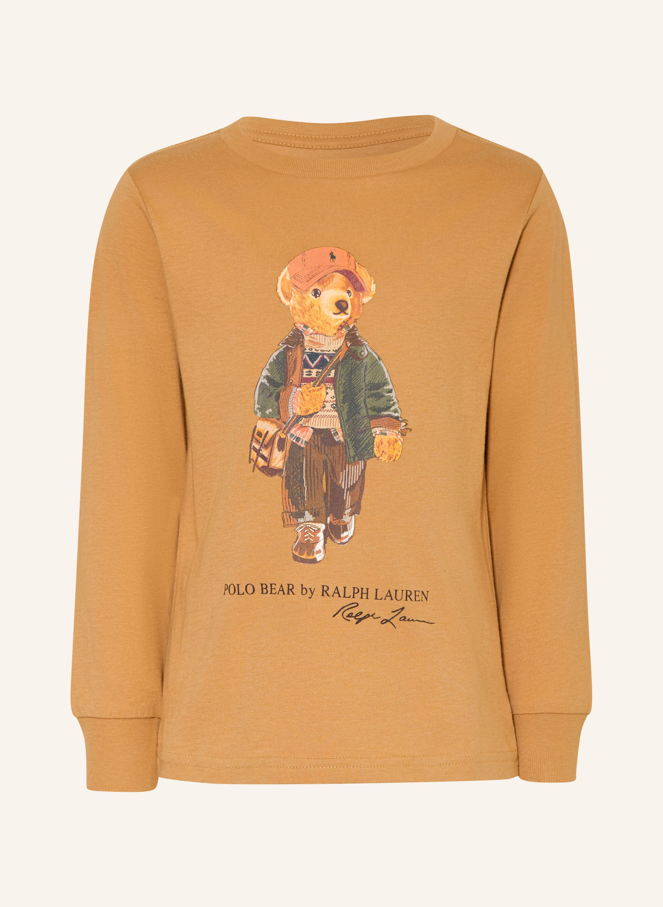 POLO RALPH LAUREN Longsleeve: CAMEL / LACHS / DUNKELGRÜN