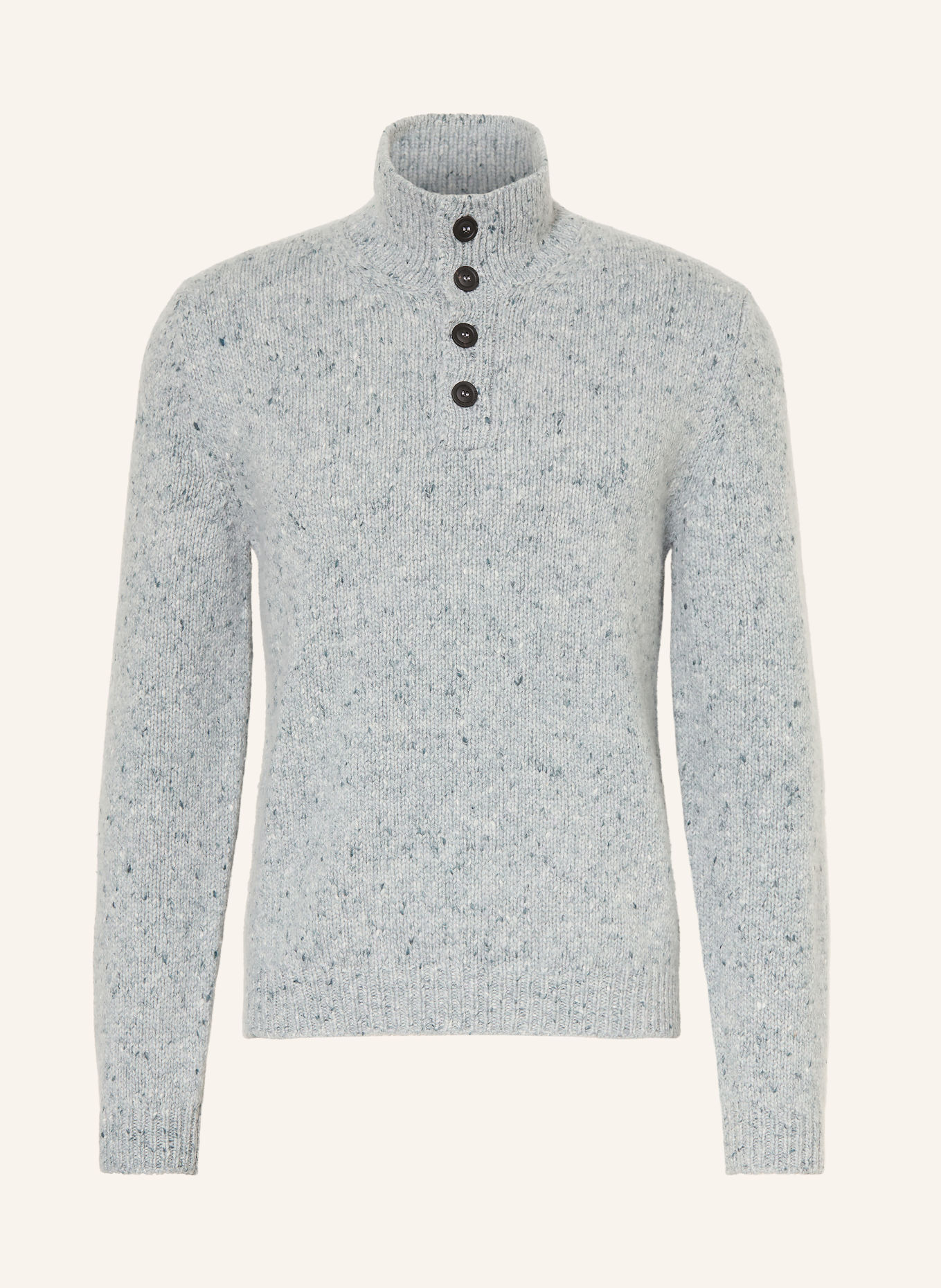 IRIS von ARNIM Pull col zippé CALDER en cachemire: GRIS CLAIR / GRIS