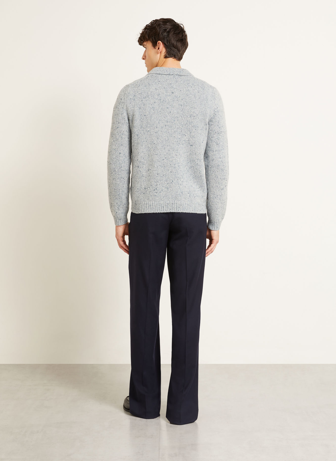 IRIS von ARNIM Pull col zippé CALDER en cachemire: GRIS CLAIR / GRIS
