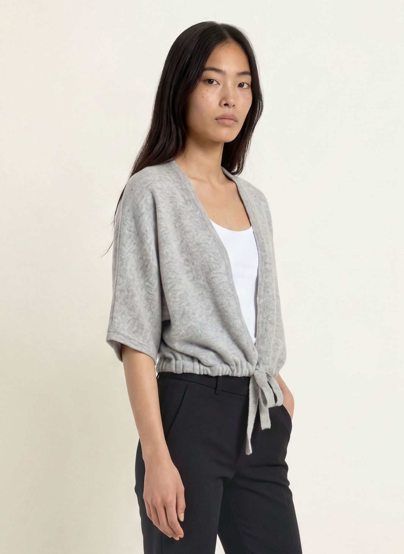 Miss Lagotte Vest met 3/4-mouwen: LICHTGRIJS