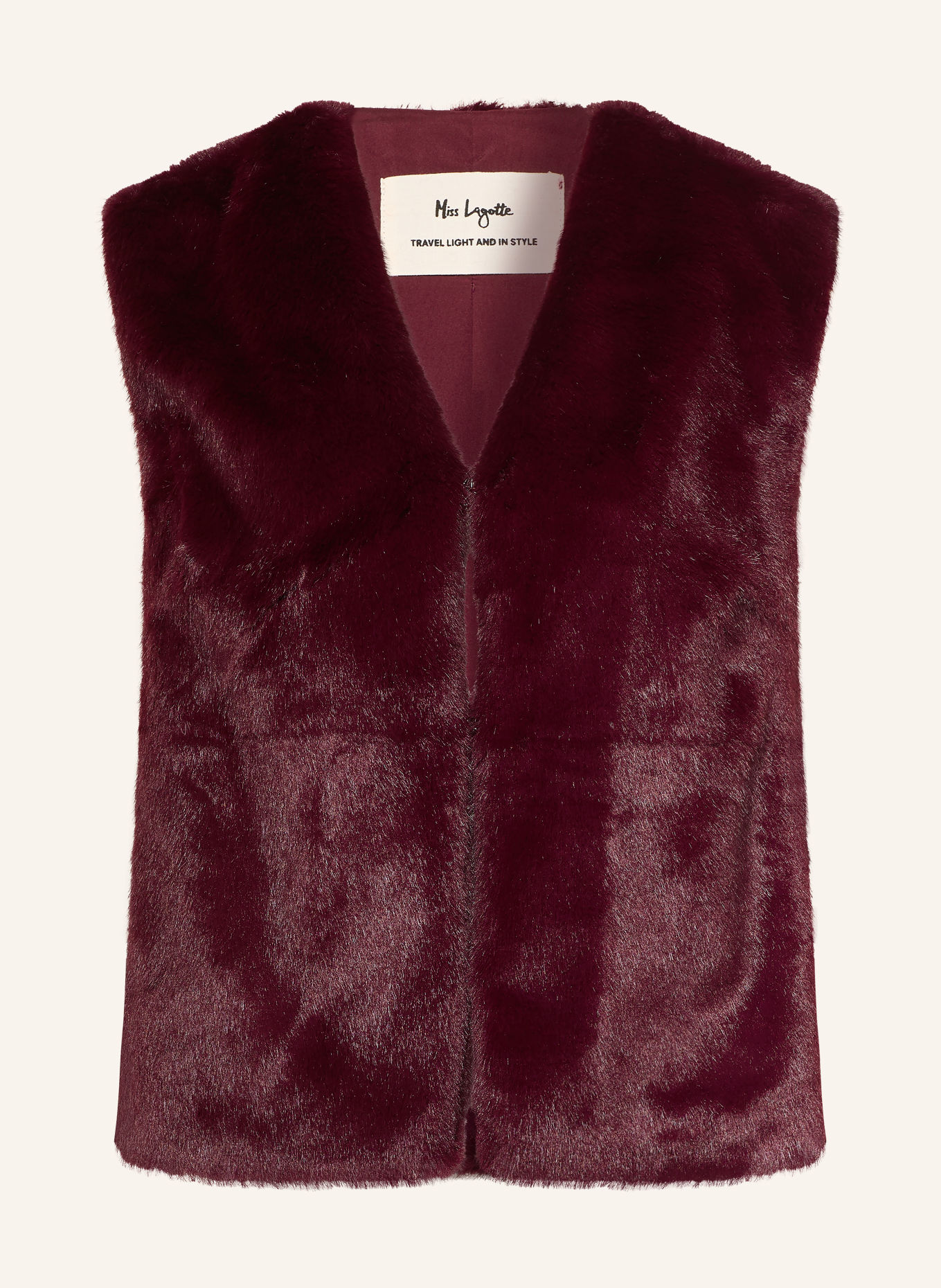 Miss Lagotte Bodywarmer van imitatiebont: FUCHSIA