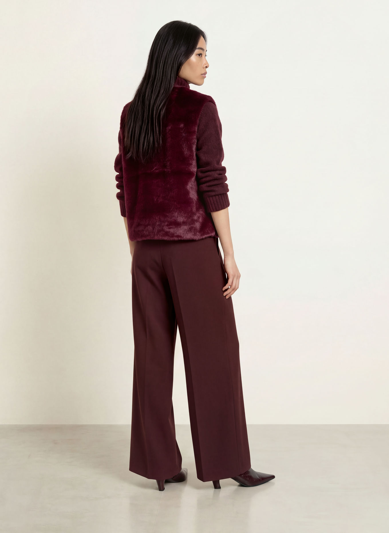 Miss Lagotte Bodywarmer van imitatiebont: FUCHSIA