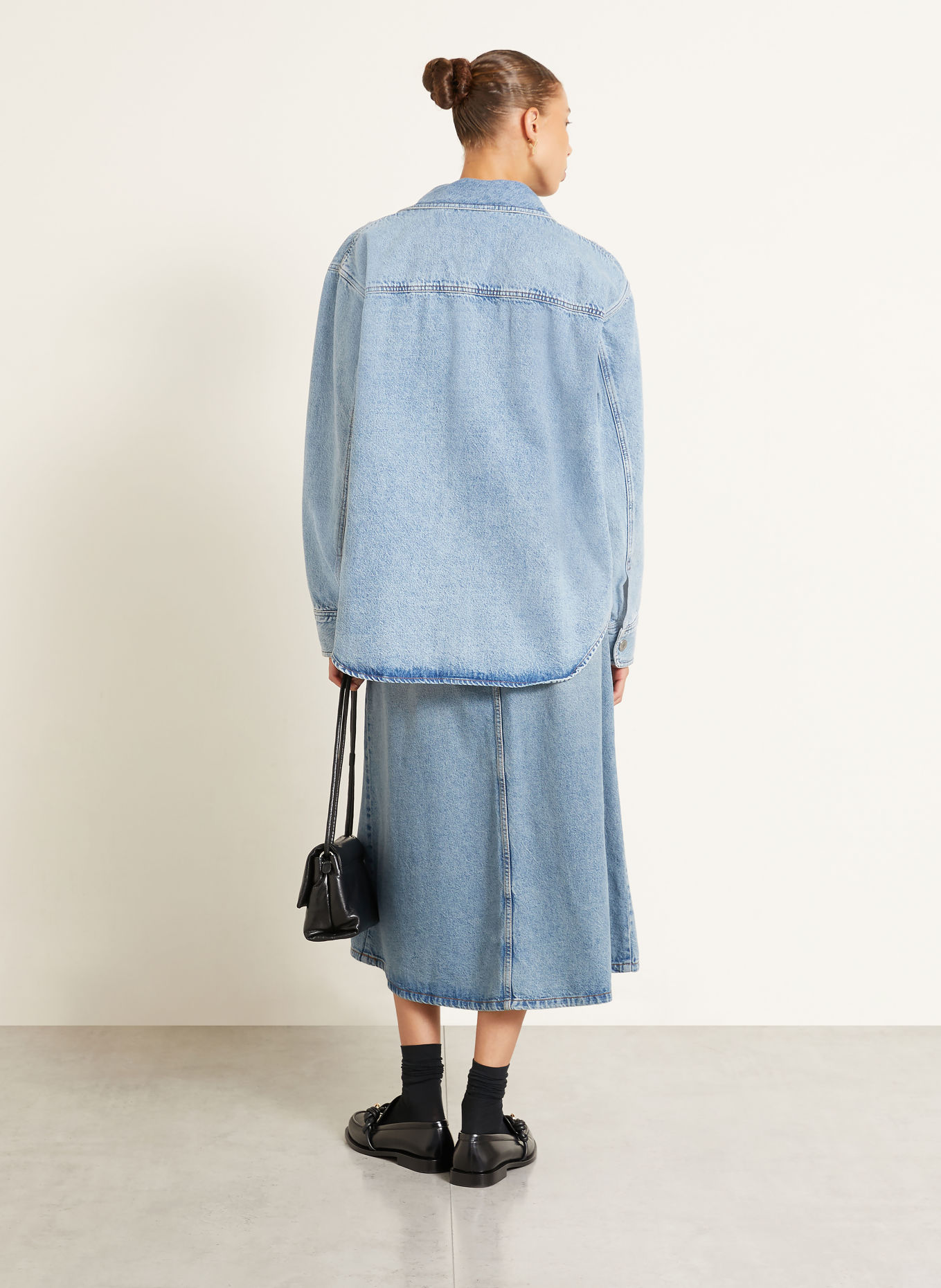AMI PARIS Denim Overshirt: BLUE