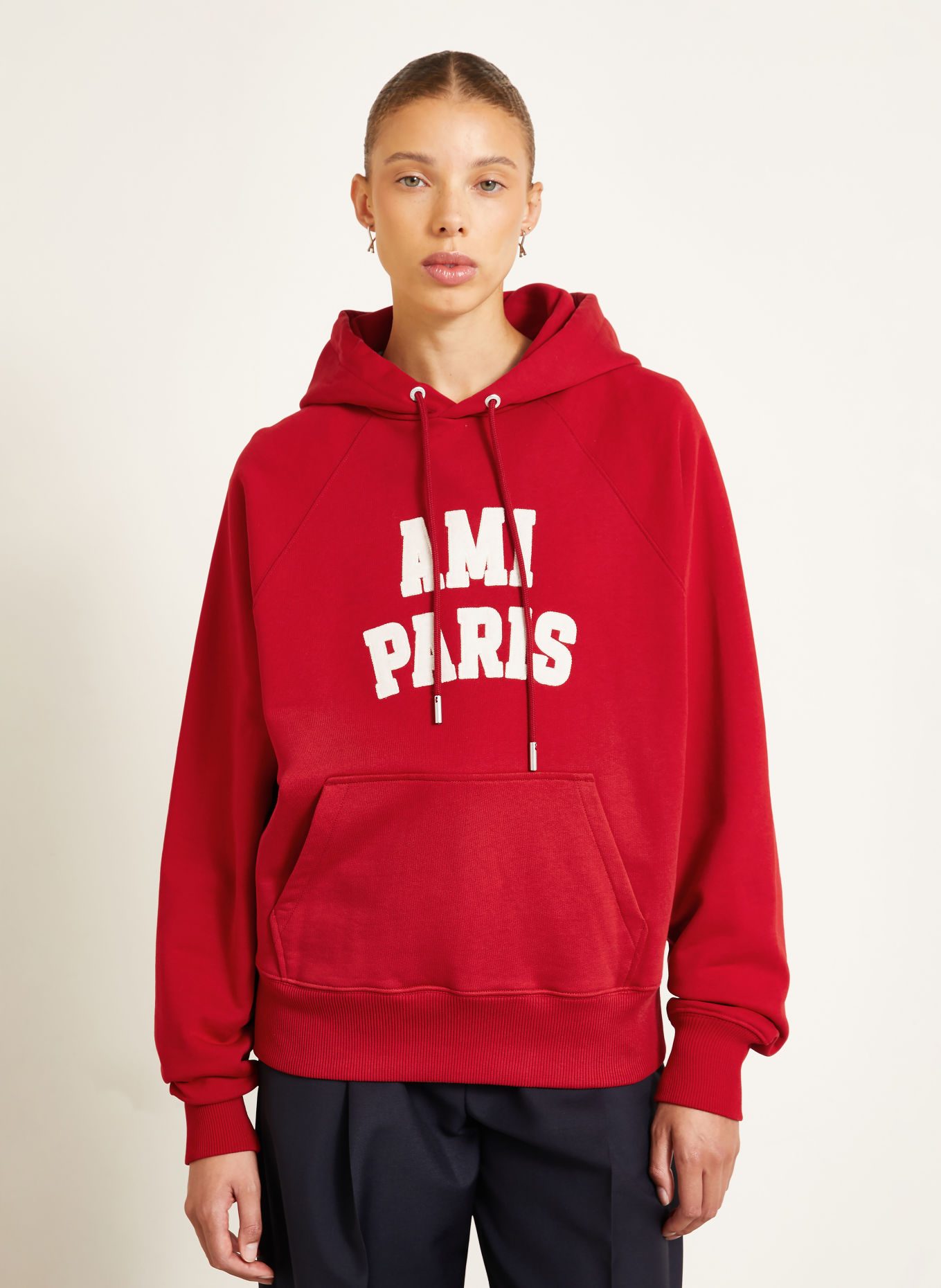 AMI PARIS Hoodie: RED