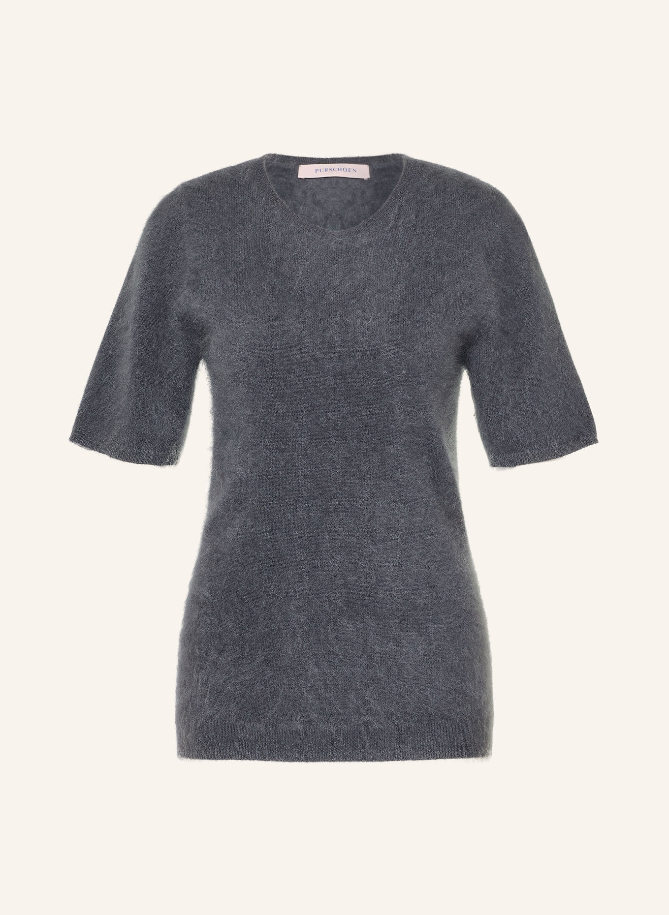 PURSCHOEN Strickshirt PISA aus Cashmere: DUNKELGRAU
