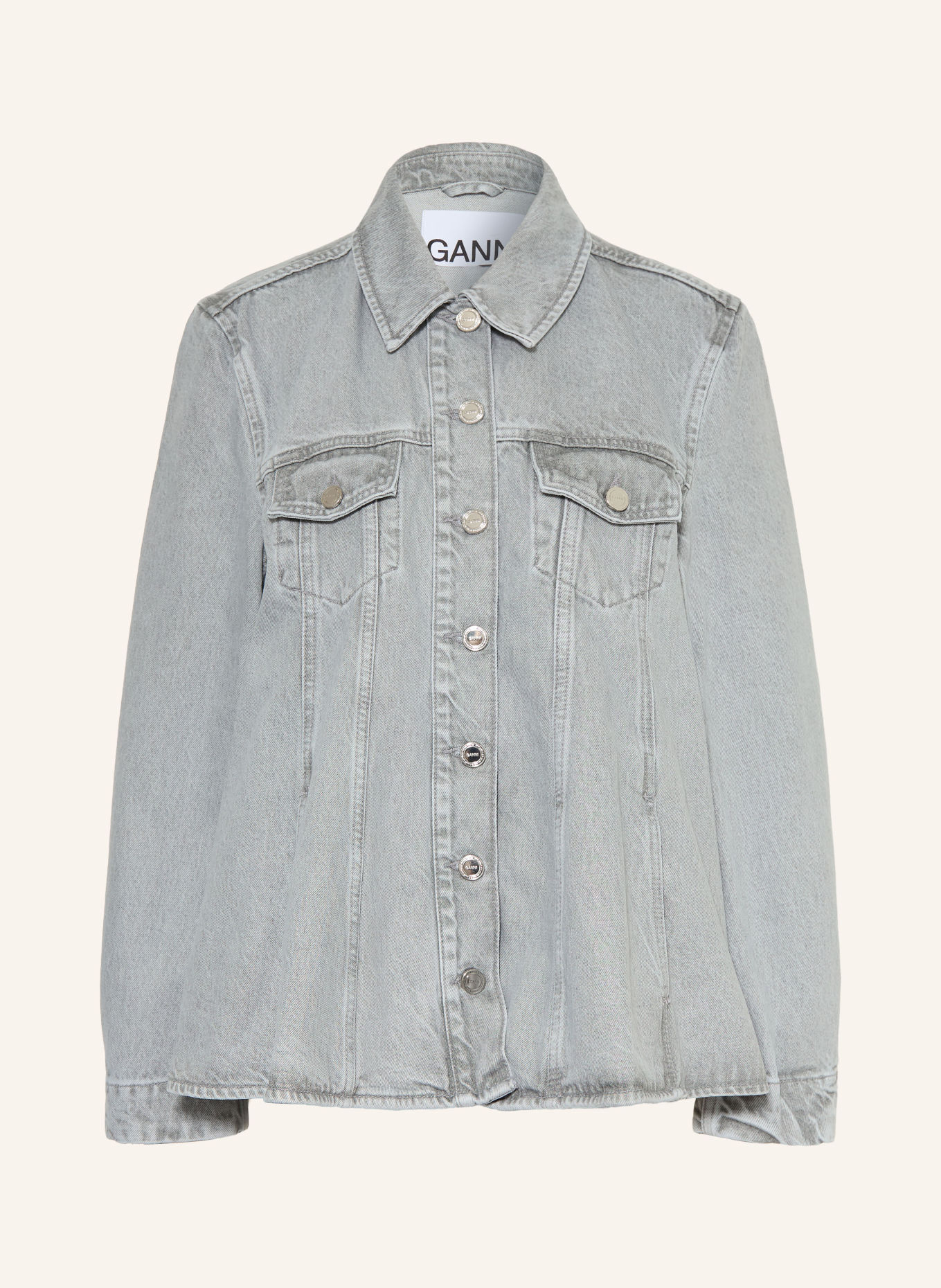 GANNI Chemise en jean: GRIS